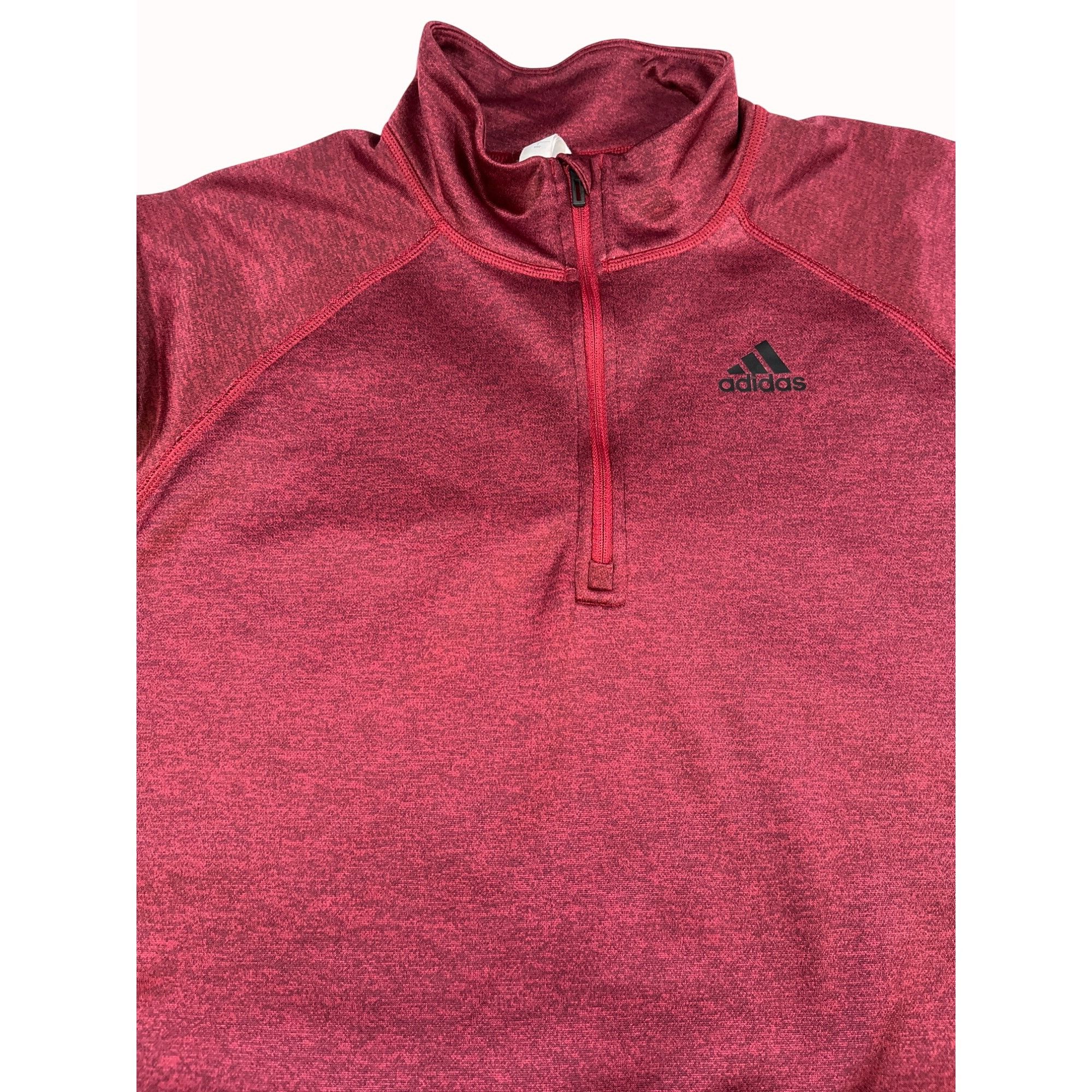 Adidas Adidas Mens Burgundy Quater Zip Pullover Size L SKU 6702 Size US L / EU 52-54 / 3 - 3 Thumbnail