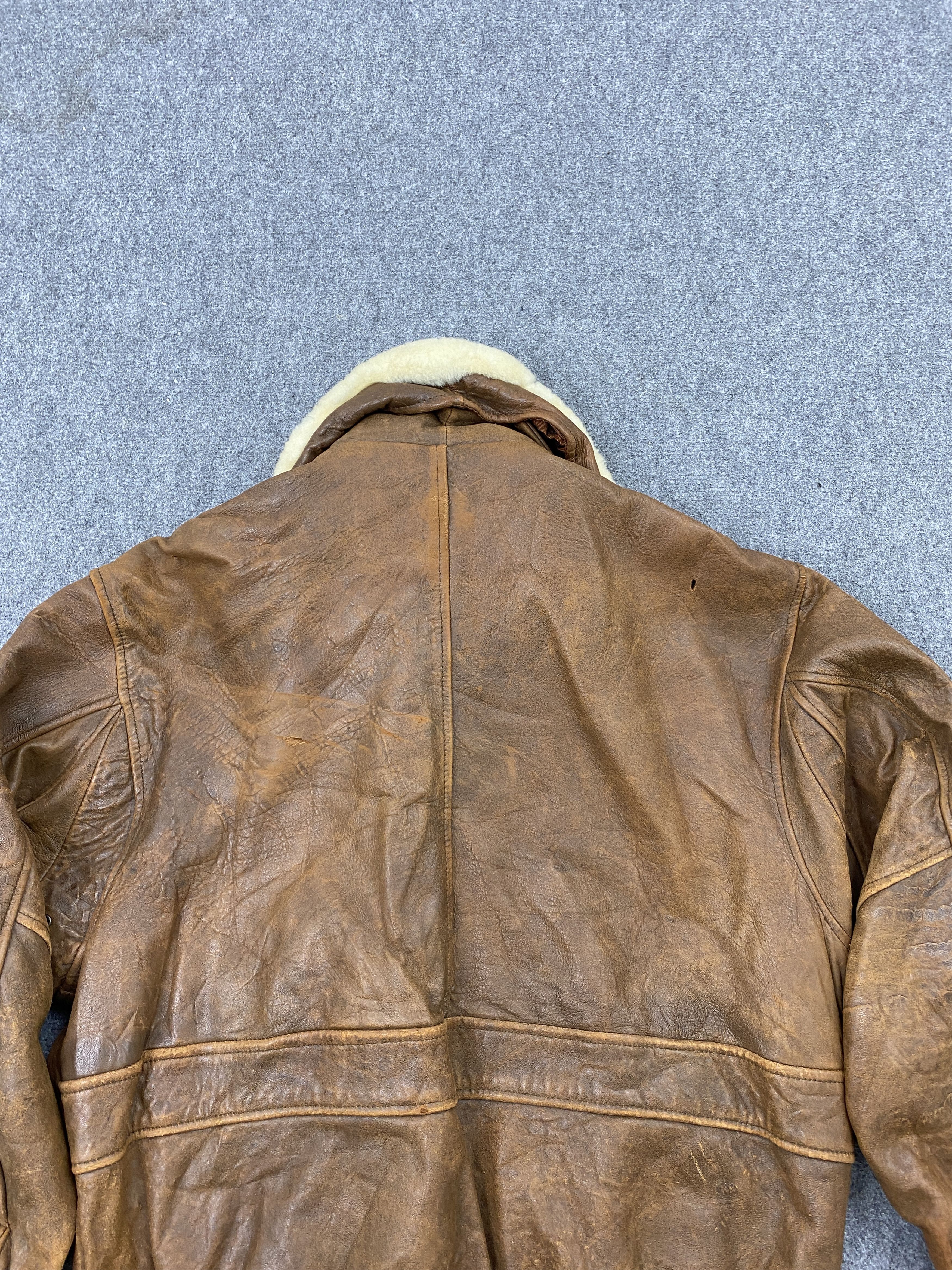 Japanese Brand Vintage Durante Sherpa Collar Leather Jacket MJ0079Z Size US L / EU 52-54 / 3 - 3 Thumbnail