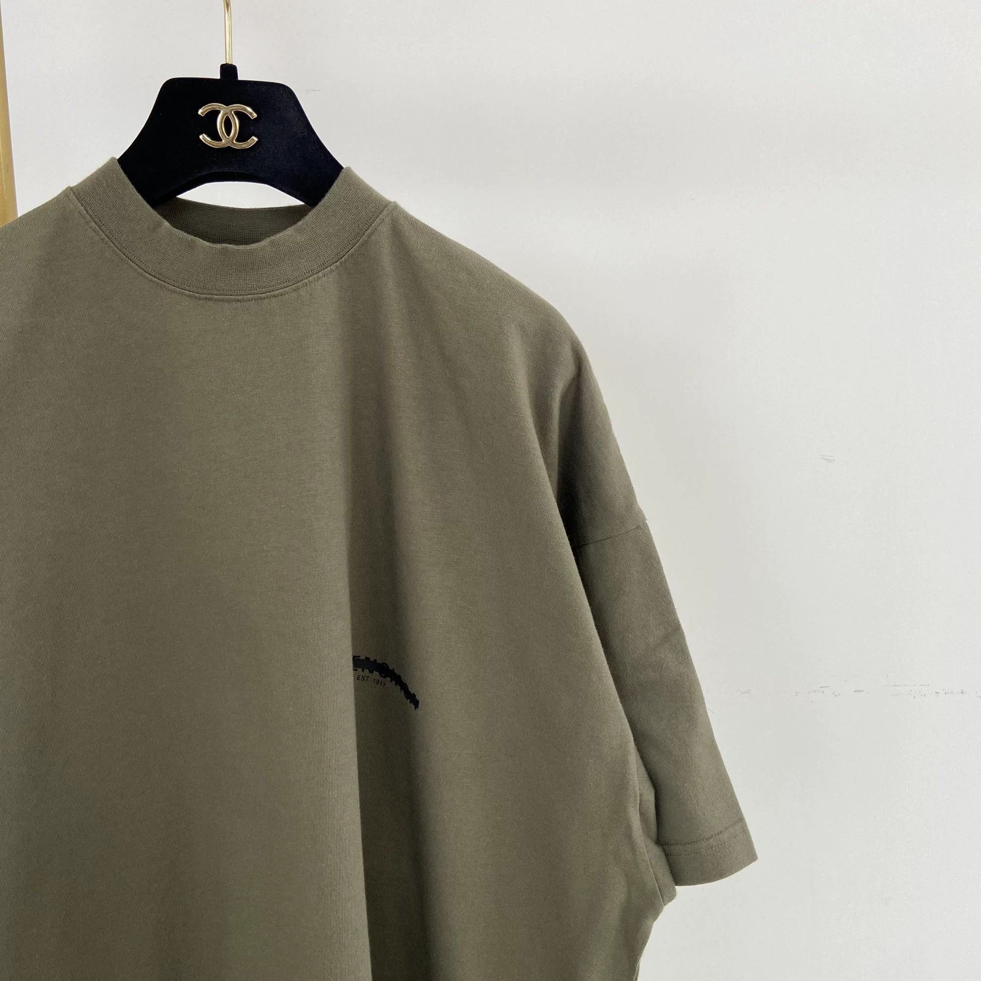 Balenciaga Balenciaga Green Logo Oversized Short Sleeve Tee 2 Size US M / EU 48-50 / 2 - 3 Thumbnail