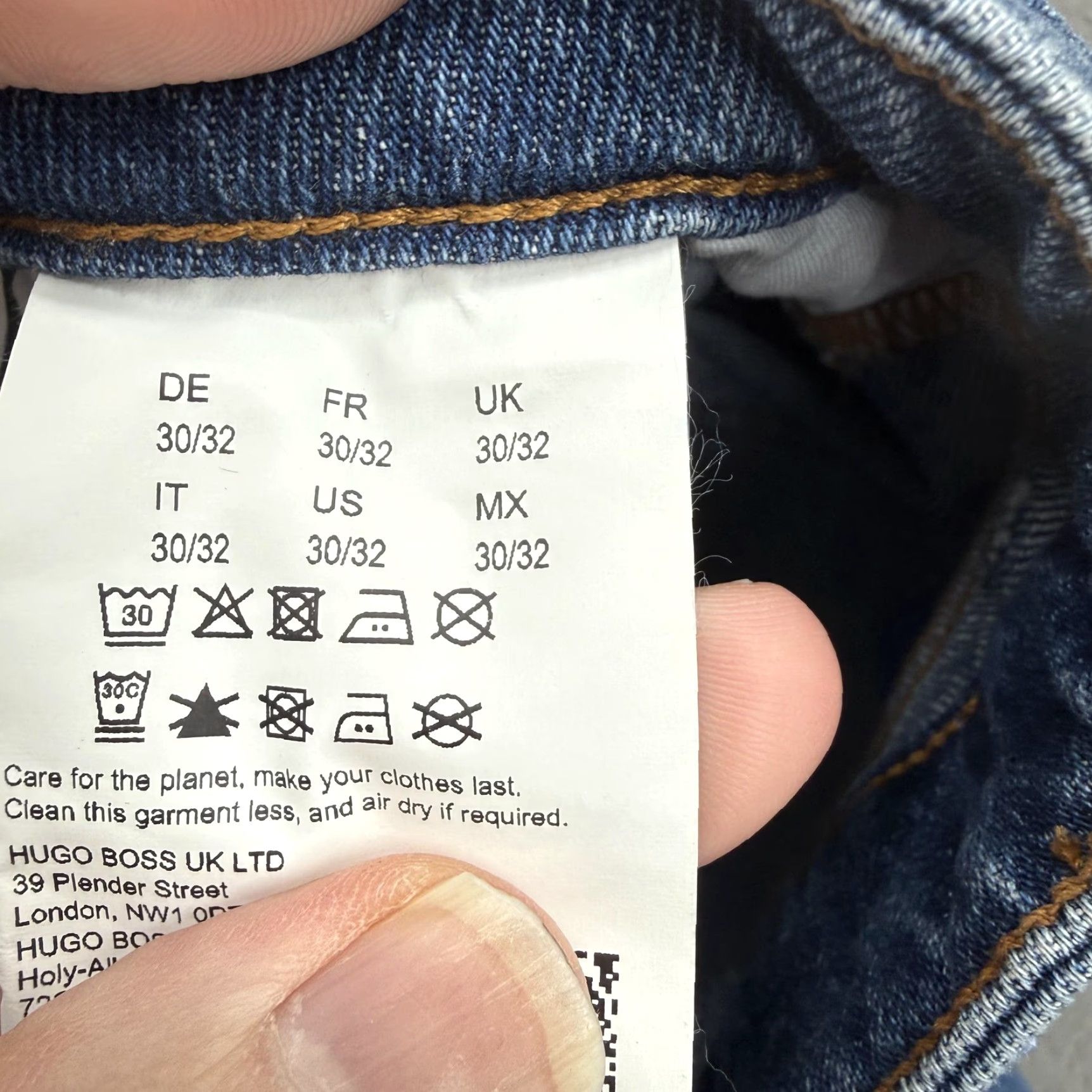 Hugo Boss HUGO Jeans Elyah Straight Women 30x32 Blue Denim Logo Patch Mid Wash 5-Pocket Size 30" / US 8 / IT 44 - 4 Thumbnail