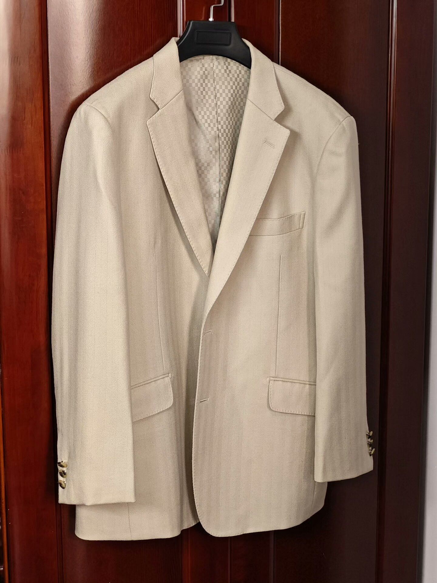 SCABAL Custom Beige Wool Blazer Suit Size US L / EU 52-54 / 3 - 1 Thumbnail