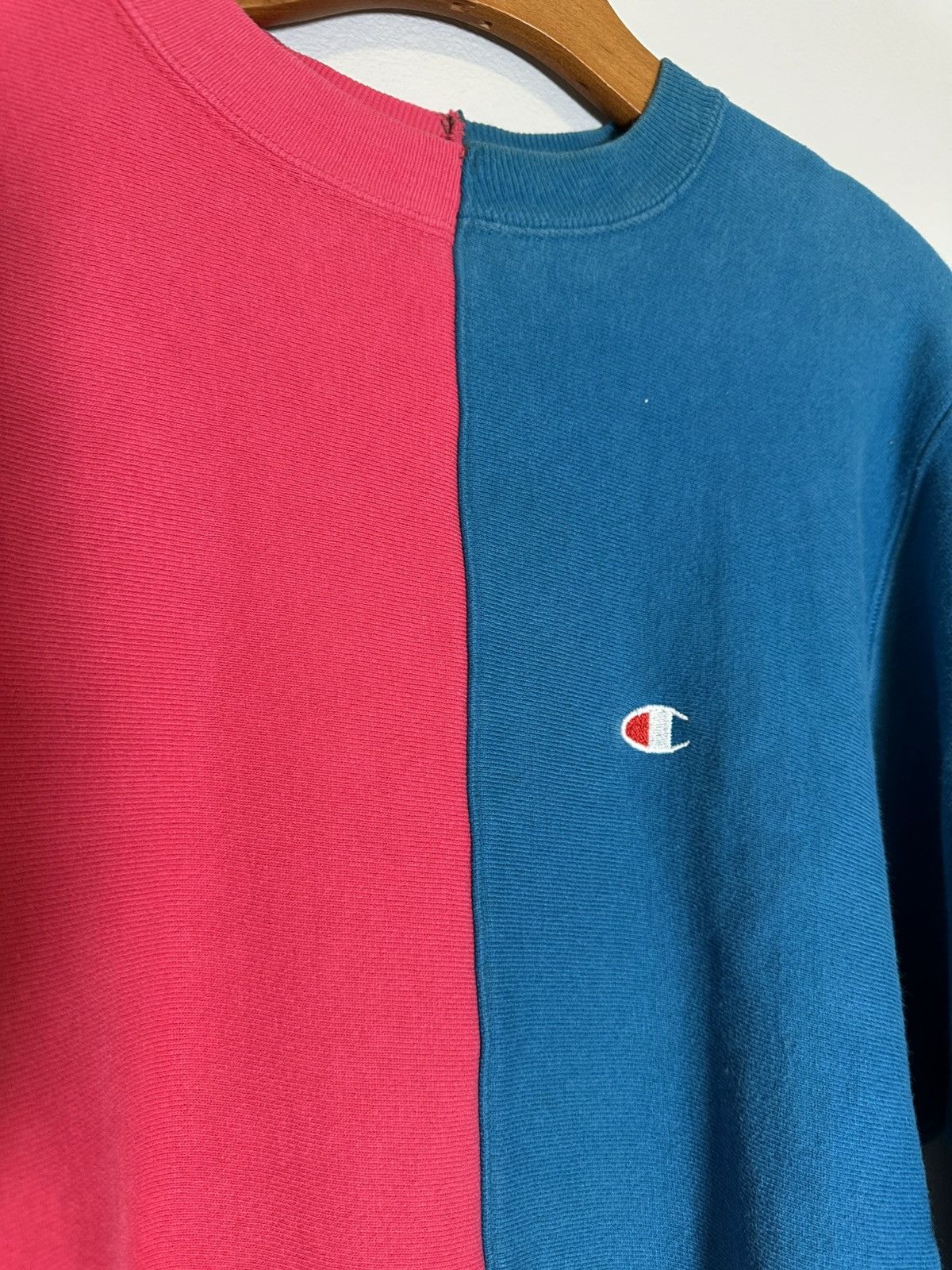 Vintage Vintage Champion Blue Raspberry split seam crewneck Size US L / EU 52-54 / 3 - 2 Thumbnail