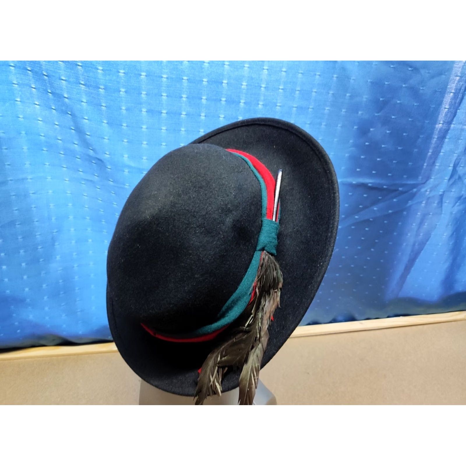 Vintage VINTAGE Perschel Womens Fedora Wool Felt Black Lined Germany Size 60 Wool Felt Vintage Wool Fedora Women Black 60 Mens? Size ONE SIZE - 7 Thumbnail