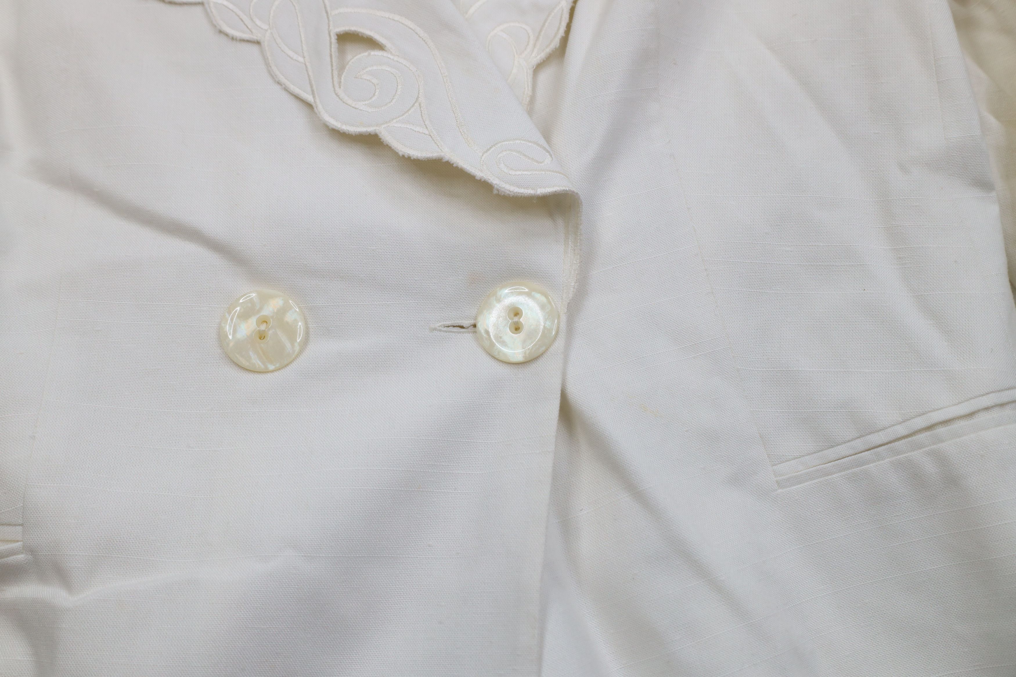 Oleg Cassini Vintage 70s Oleg Cassini 2 Piece Church Wedding Suit Size 3XL / US 20-22 - 6 Thumbnail
