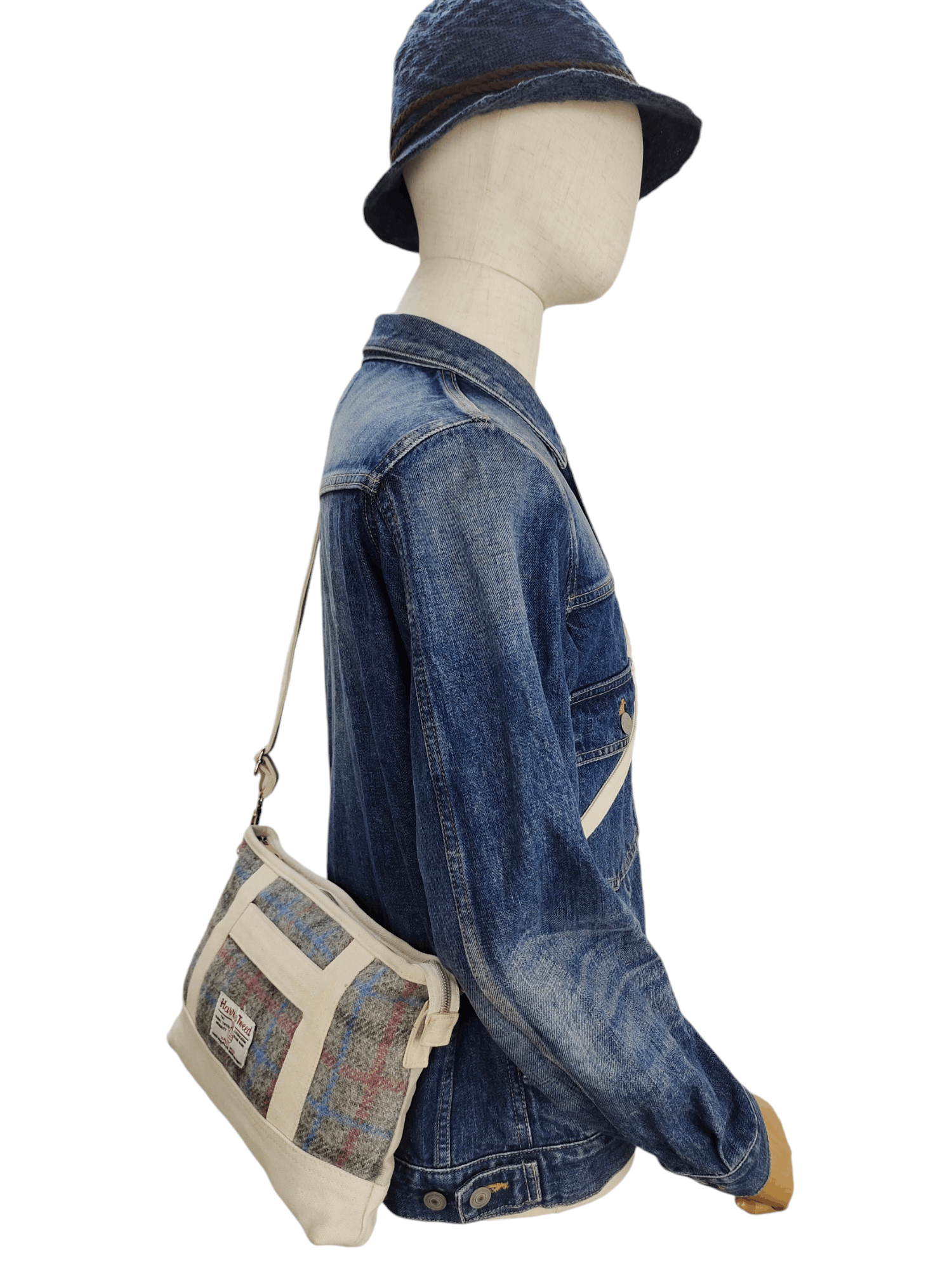 MasterPiece Vintage Harris Tweed Closshi Checkered Plaid Sling Bag Size ONE SIZE - 2 Thumbnail