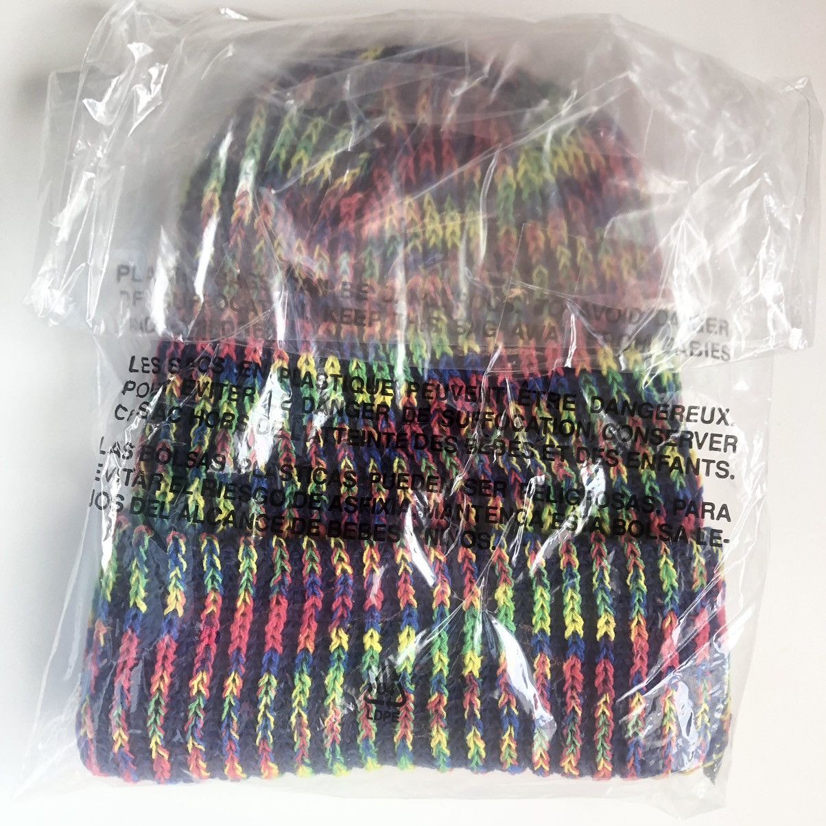 Supreme FW21 Supreme Rainbow Knit Beanie NAVY Size ONE SIZE - 3 Thumbnail