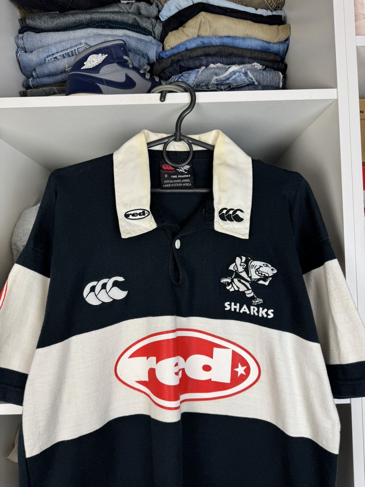 Canterbury of New Zealand Vintage Canterbury The Sharks Rugby Shirt Size US M / EU 48-50 / 2 - 2 Thumbnail