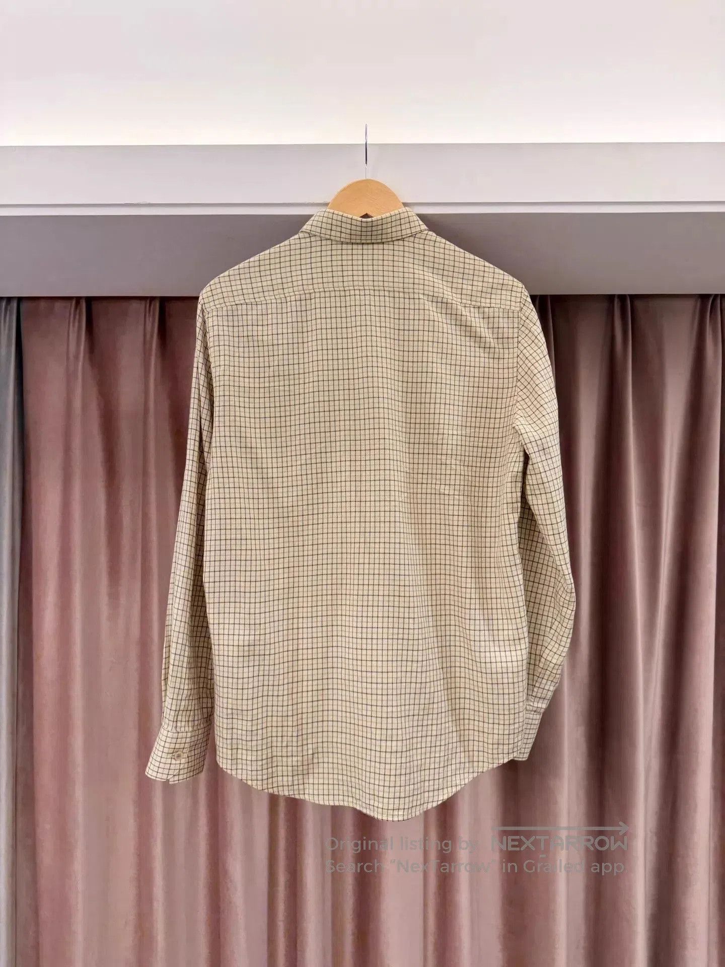 Celine Beige Checkered Long Sleeve Button. Size US M / EU 48-50 / 2 - 2 Thumbnail