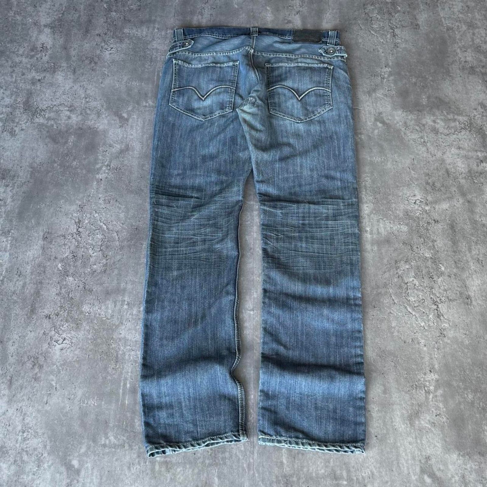 Levi's × Levi's Vintage Clothing × Vintage Vintage Y2K Levi’s Embroidered Cyber Tech Grunge Denim Jeans Size US 36 / EU 52 - 1 Thumbnail