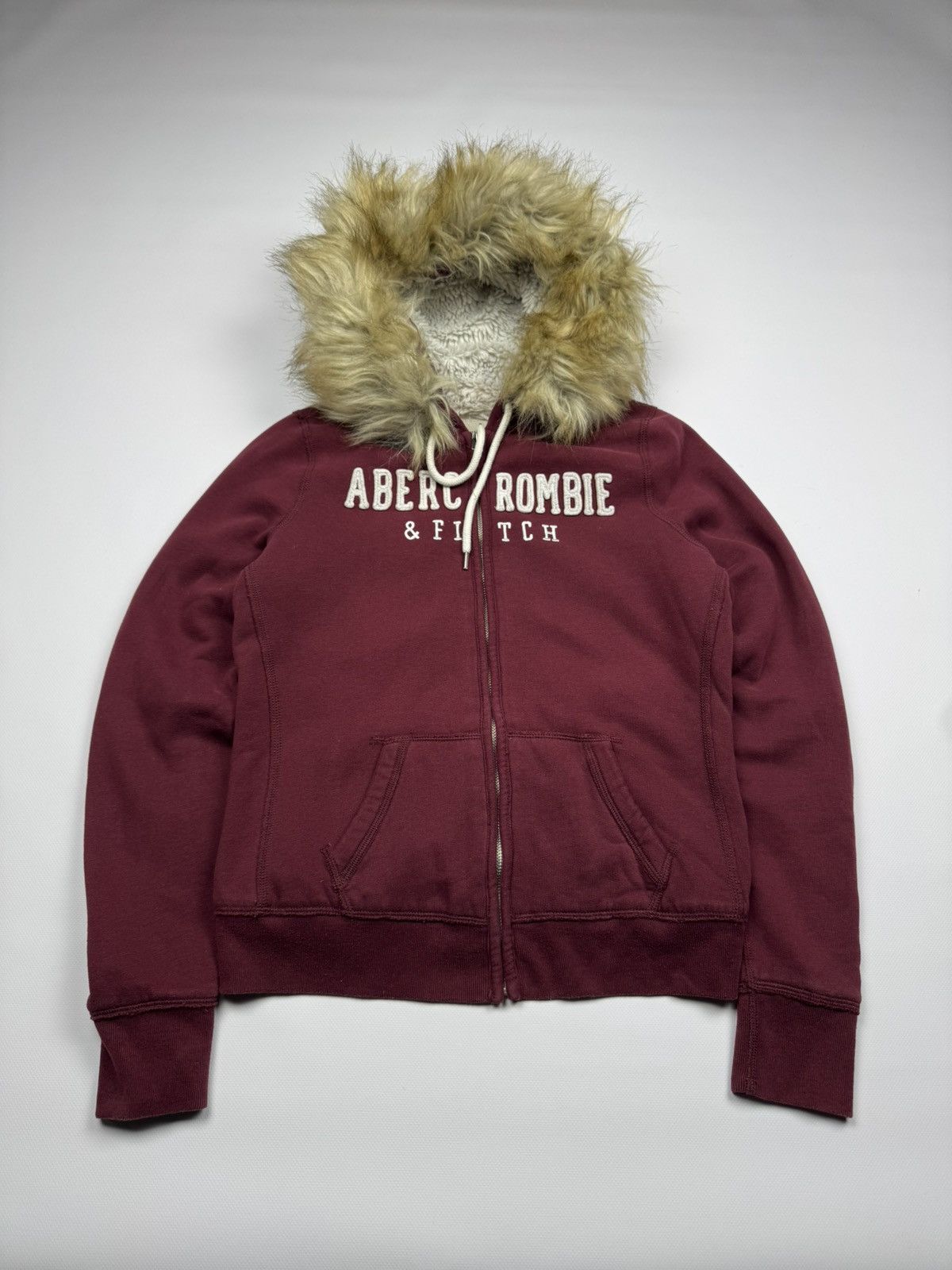 Abercrombie & Fitch Vintage Abercrombie Fitch Faux Fur Y2k Woman's Hoodie Size L / US 10 / IT 46 - 2 Thumbnail