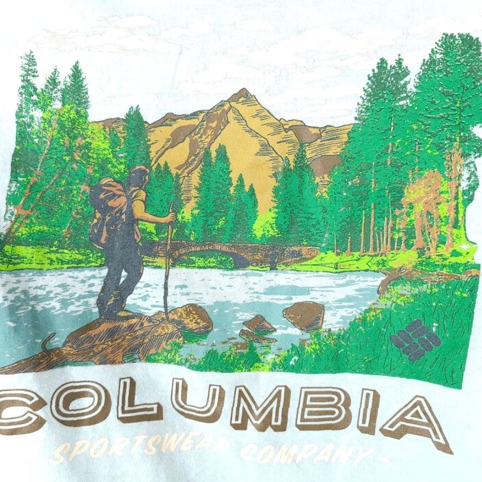 Vintage Columbia Oregon Hiking T Shirt Mens Small Blue Outdoors Crew Neck Short Sleeve Nature T-Shirt 2010-2019 Outdoor Travel Size US S / EU 44-46 / 1 - 5 Thumbnail