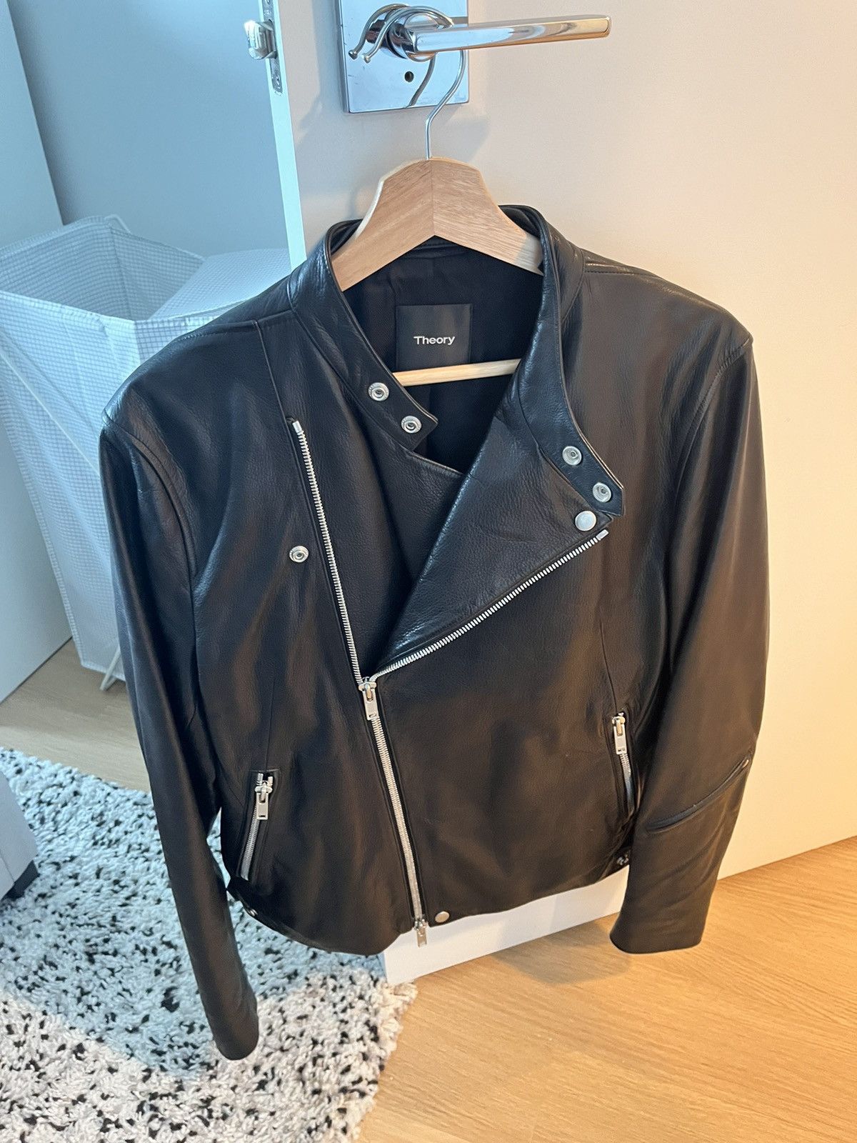 Theory Banded DB Leather Biker Size US M / EU 48-50 / 2 - 8 Thumbnail