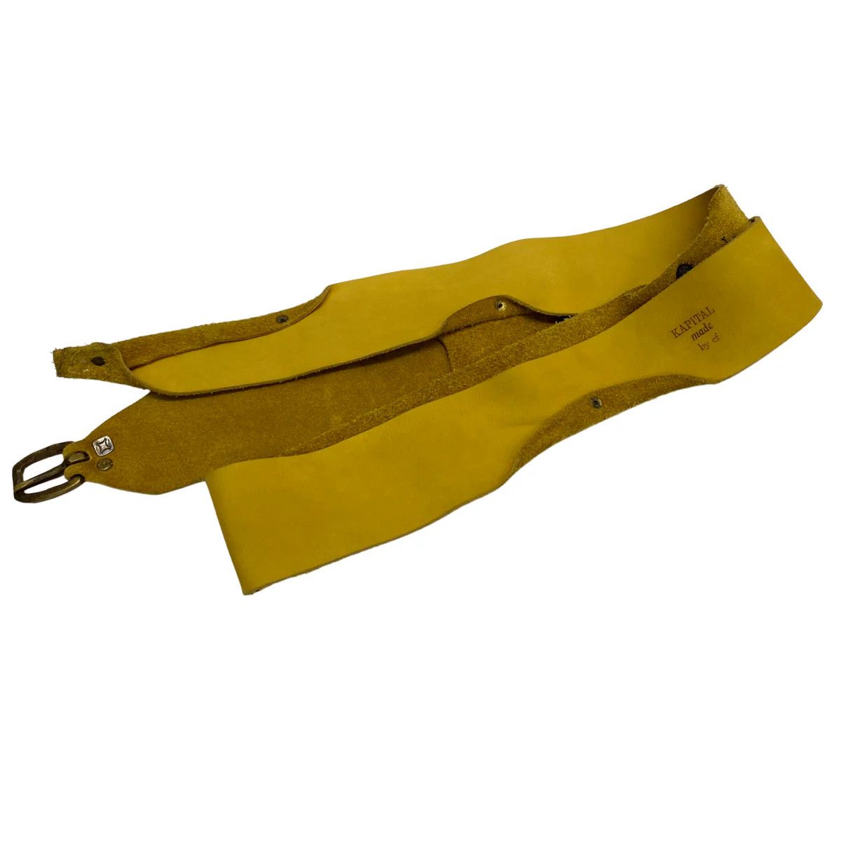 Kapital KAPITAL made by ef Suede Leather Belt Yellow Size ONE SIZE - 3 Thumbnail
