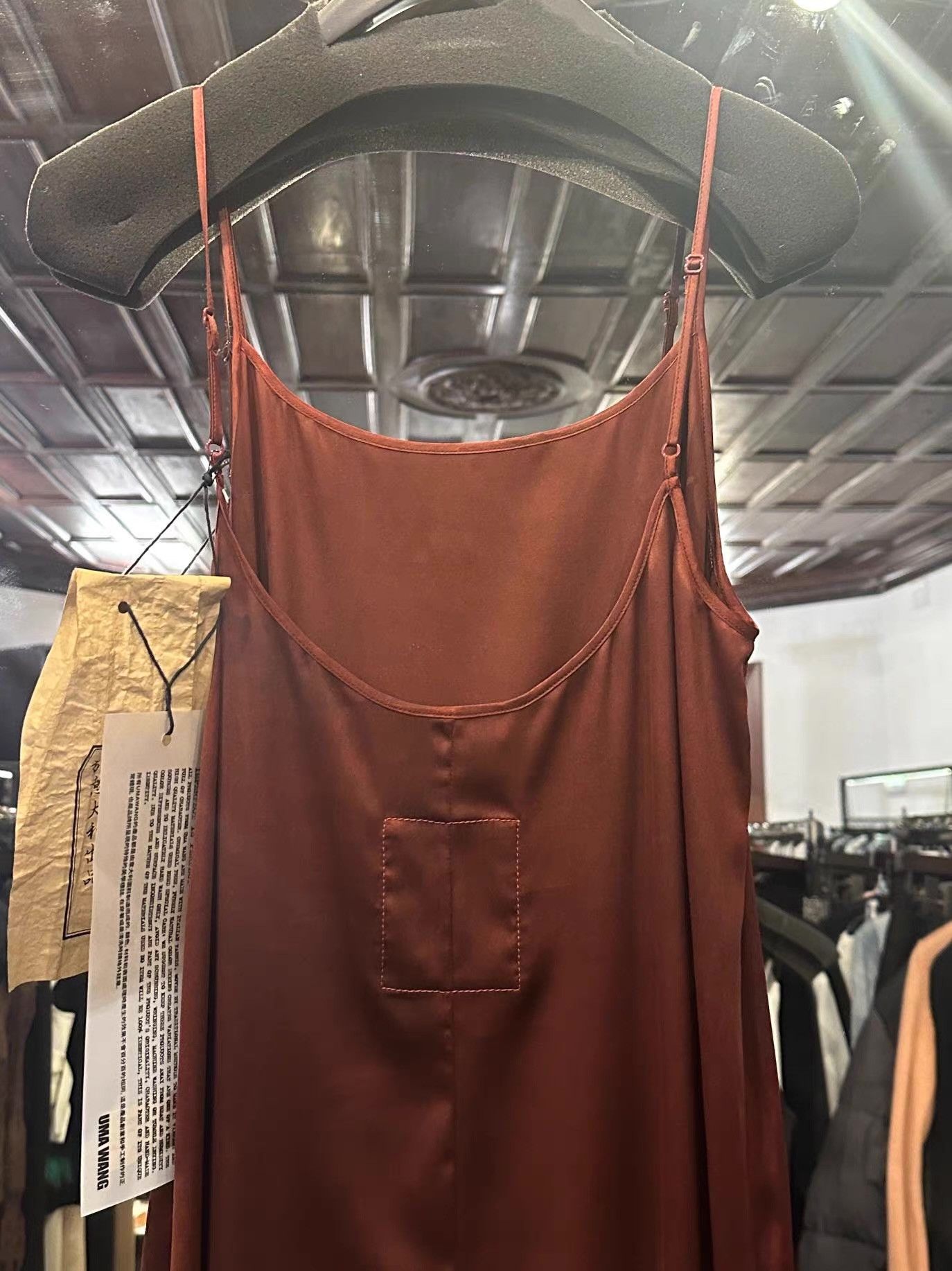 Uma Wang UMA WANG 23PF Women’s Dark Red Anaya Silk Dress Ｑ25 Size M / US 6-8 / IT 42-44 - 2 Thumbnail