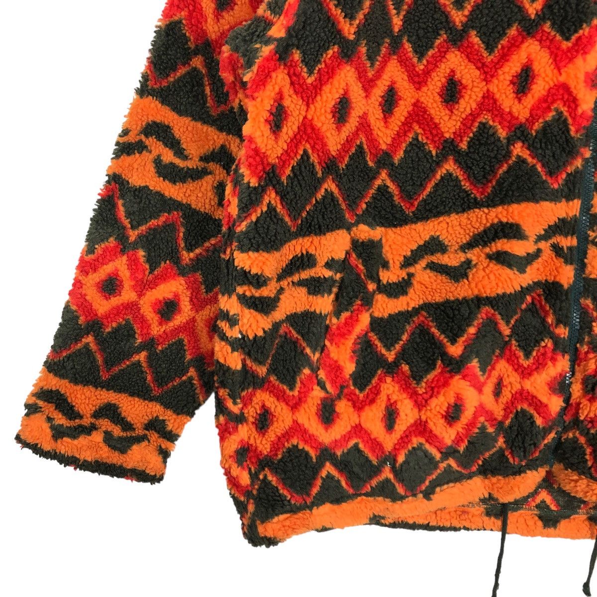 Japanese Brand 🔥90s Vintage Fleece Sweat Jacket Raton Laveur Tiger Striped Size US L / EU 52-54 / 3 - 3 Thumbnail