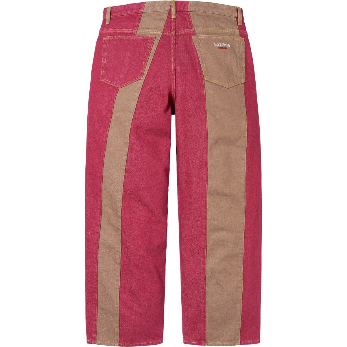 Supreme Supreme PANELED STRIPE BAGGY JEAN In Red Size 32 Denim Jeans Size US 32 / EU 48 - 2 Thumbnail