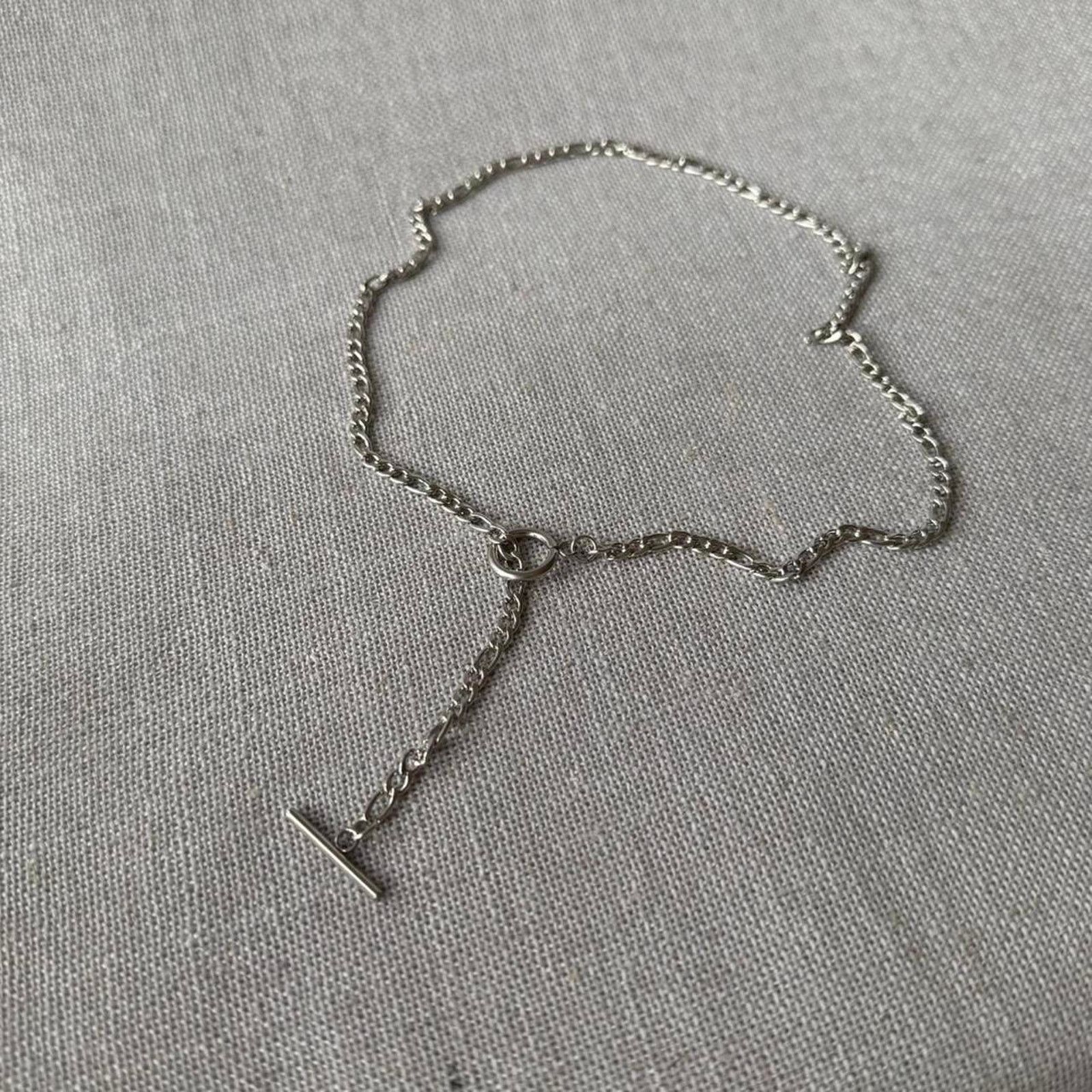 Vintage PASS THROUGH SILVER ROPE NECKLACE // WMNS Size ONE SIZE - 2 Thumbnail