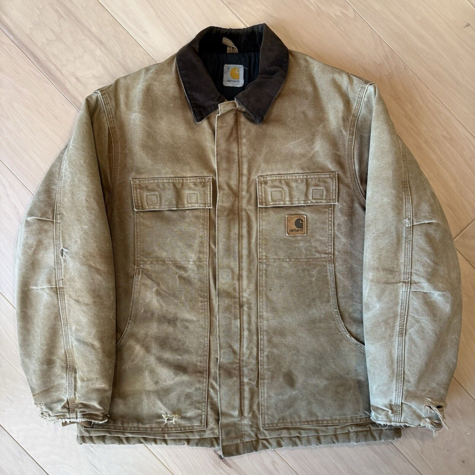 Carhartt × Vintage Vintage Carhartt Arctic Jacket 2XL Brown Workwear Full Zip Size US XXL / EU 58 / 5 - 2 Thumbnail