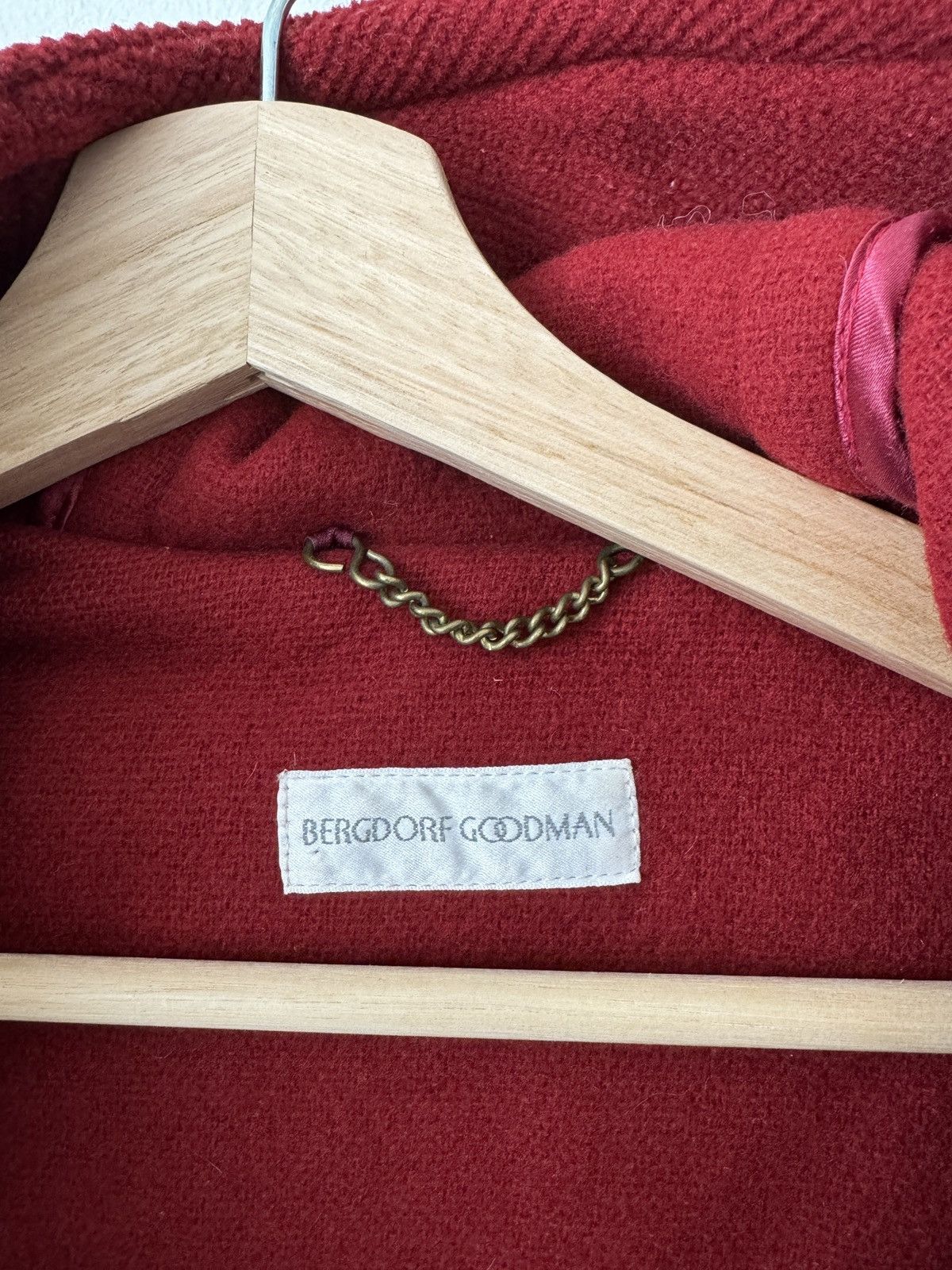 Bergdorf Goodman Bergdorf Goodman Red Peacoat Size US L / EU 52-54 / 3 - 3 Thumbnail