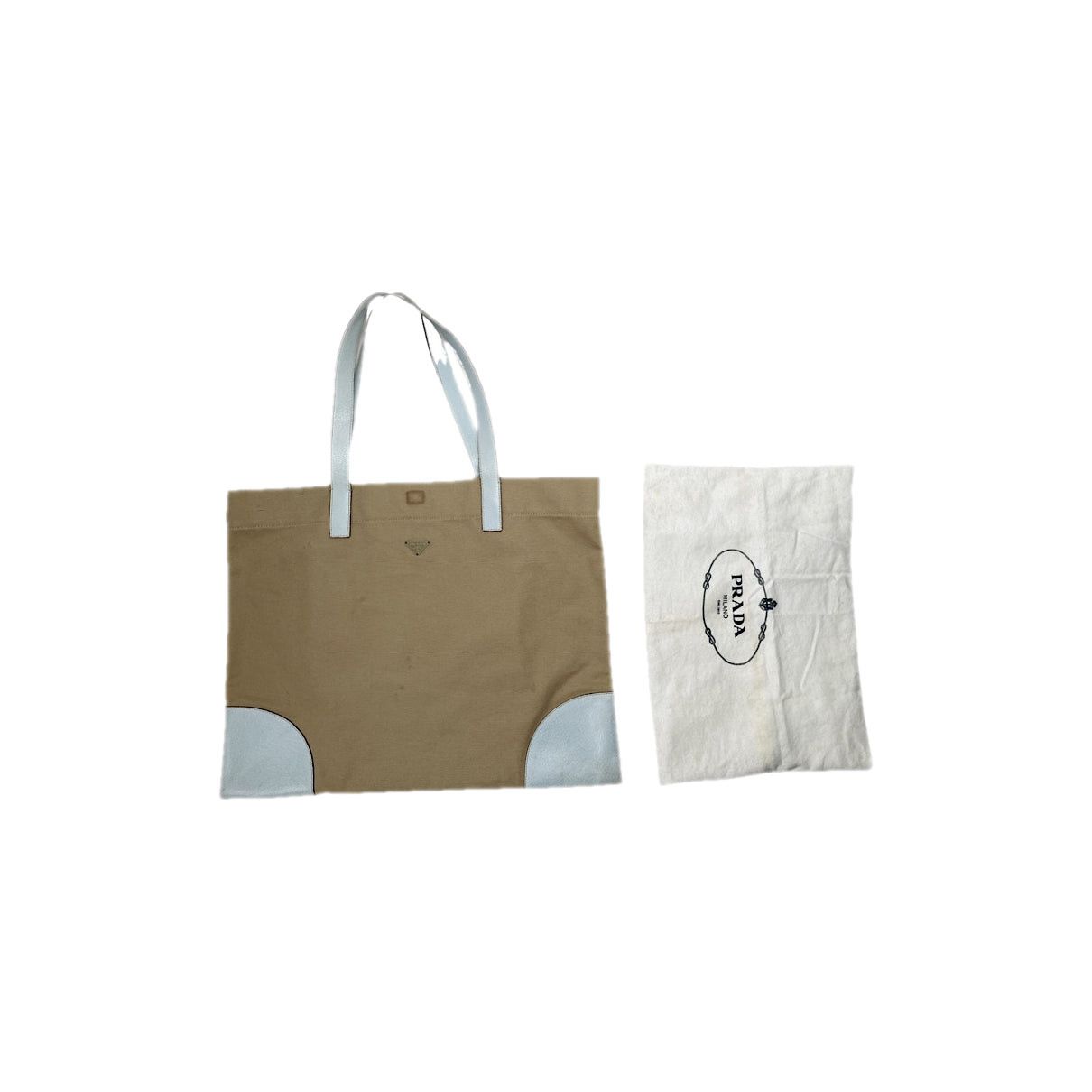 Prada Galleria Brown Cotton Handbag Size ONE SIZE - 1 Thumbnail