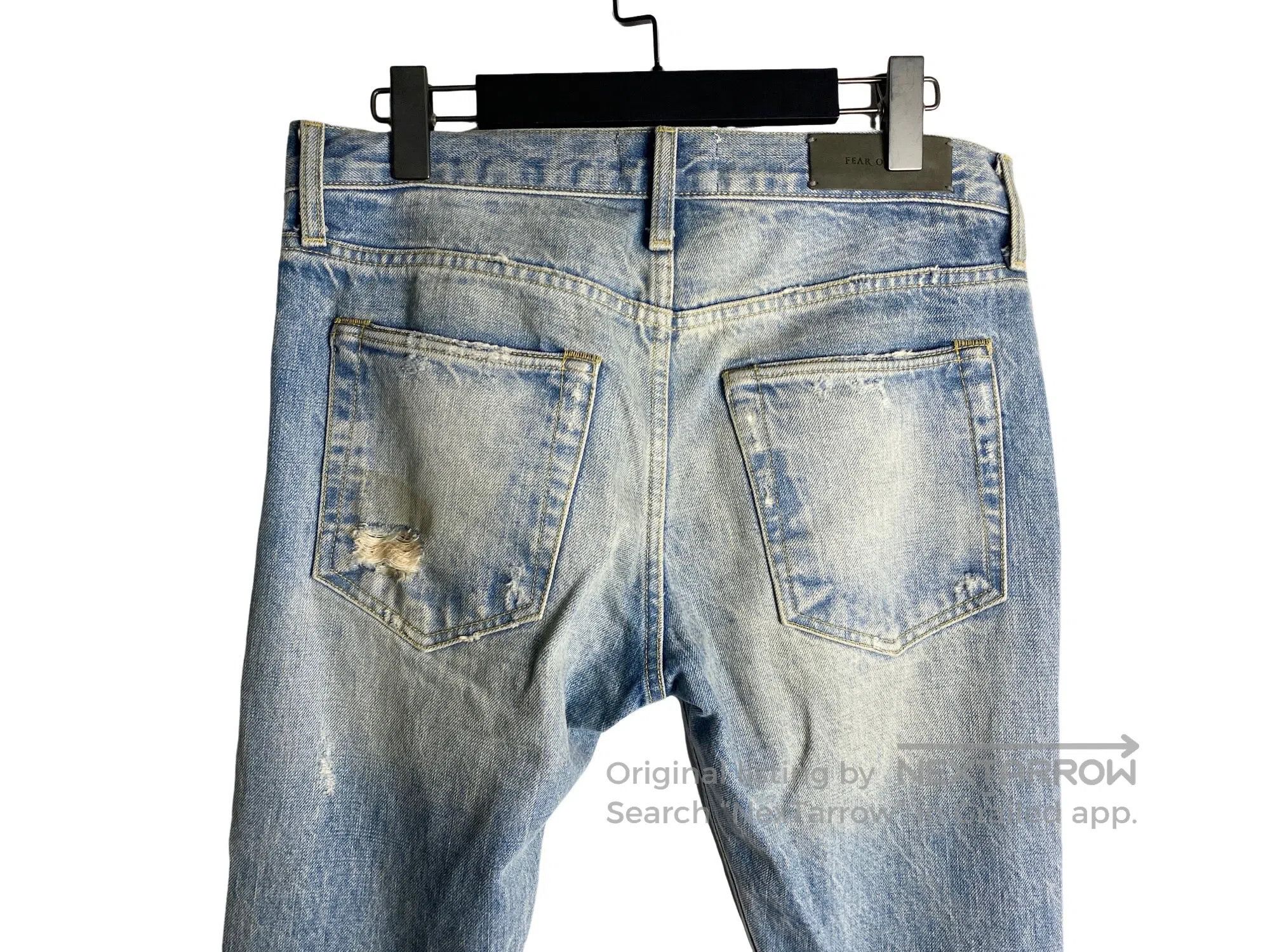 Fear of God FEAR OF GOD Original Destroyed Blue Denim Pants Size US 30 / EU 46 - 4 Thumbnail