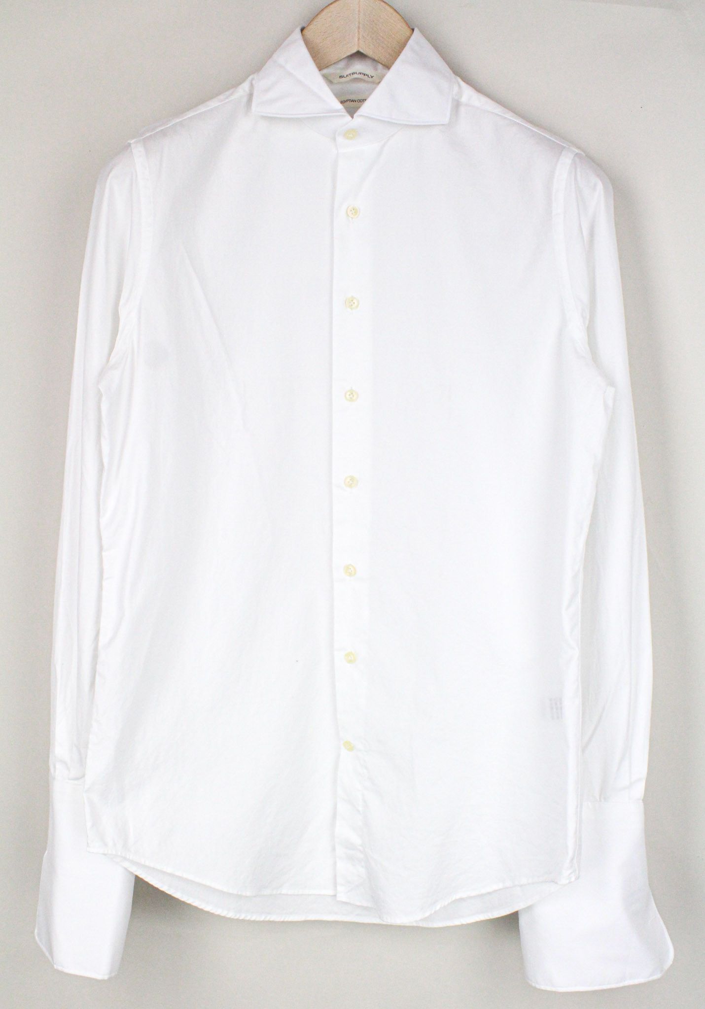 Suitsupply 38/15 Slim White Cotton Cutaway Twill 72600 Size 38R - 1 Thumbnail