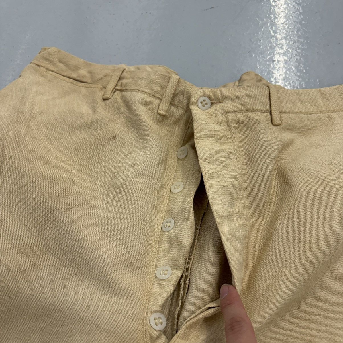 Other Vintage 40s Palm Beach Cream Linen Distressed Suit Size 40R - 6 Thumbnail