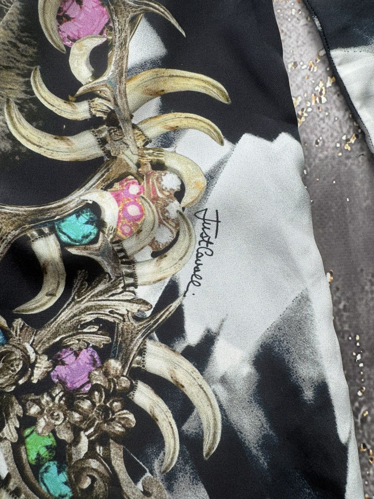Just Cavalli × Vintage Just Cavalli Vintage Printed Mini Dress Size US L / EU 52-54 / 3 - 4 Thumbnail