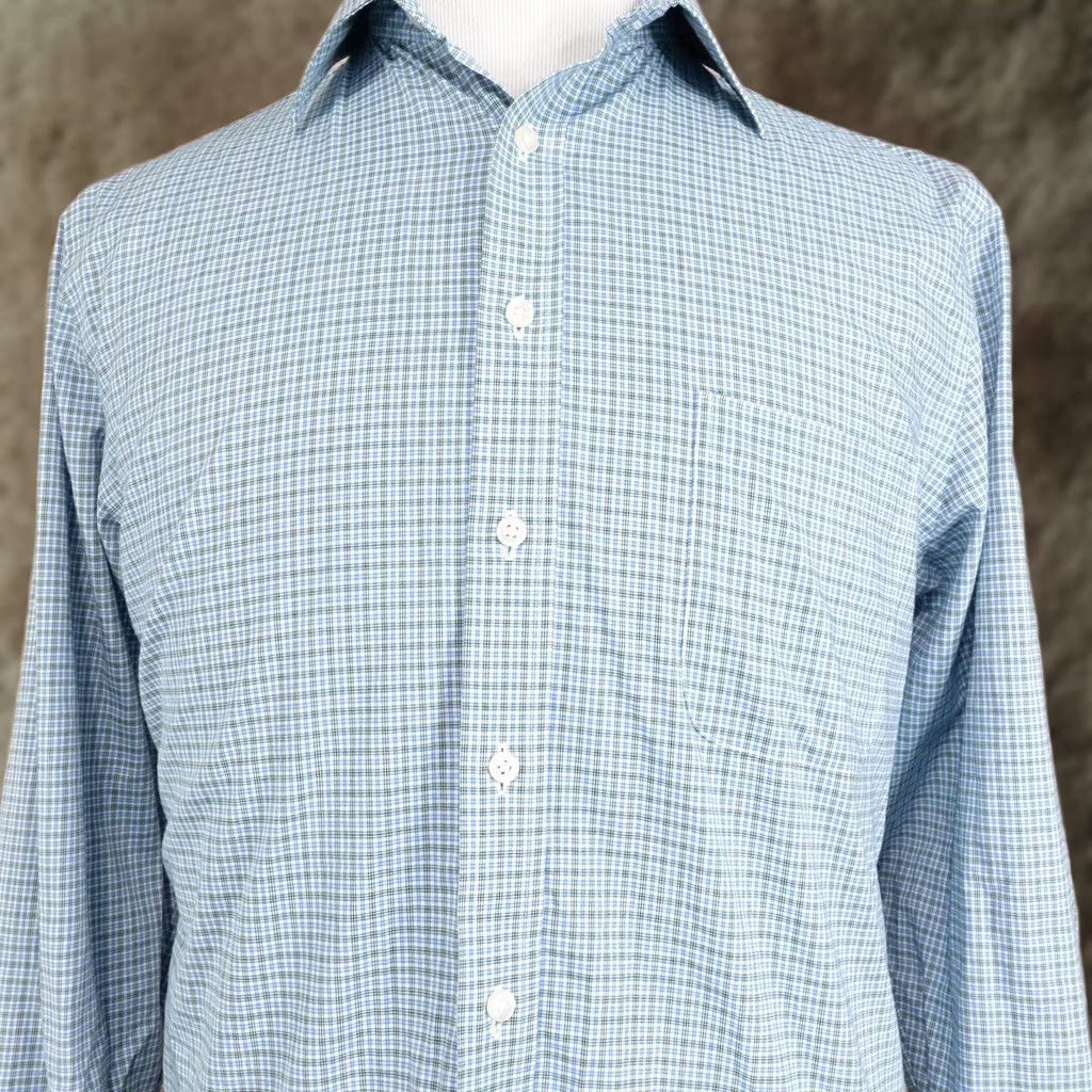 Stafford Stafford Dress Shirt Regular Fit 15.5 32/33 Blue Check Easy Care Travel  Mens | Grailed