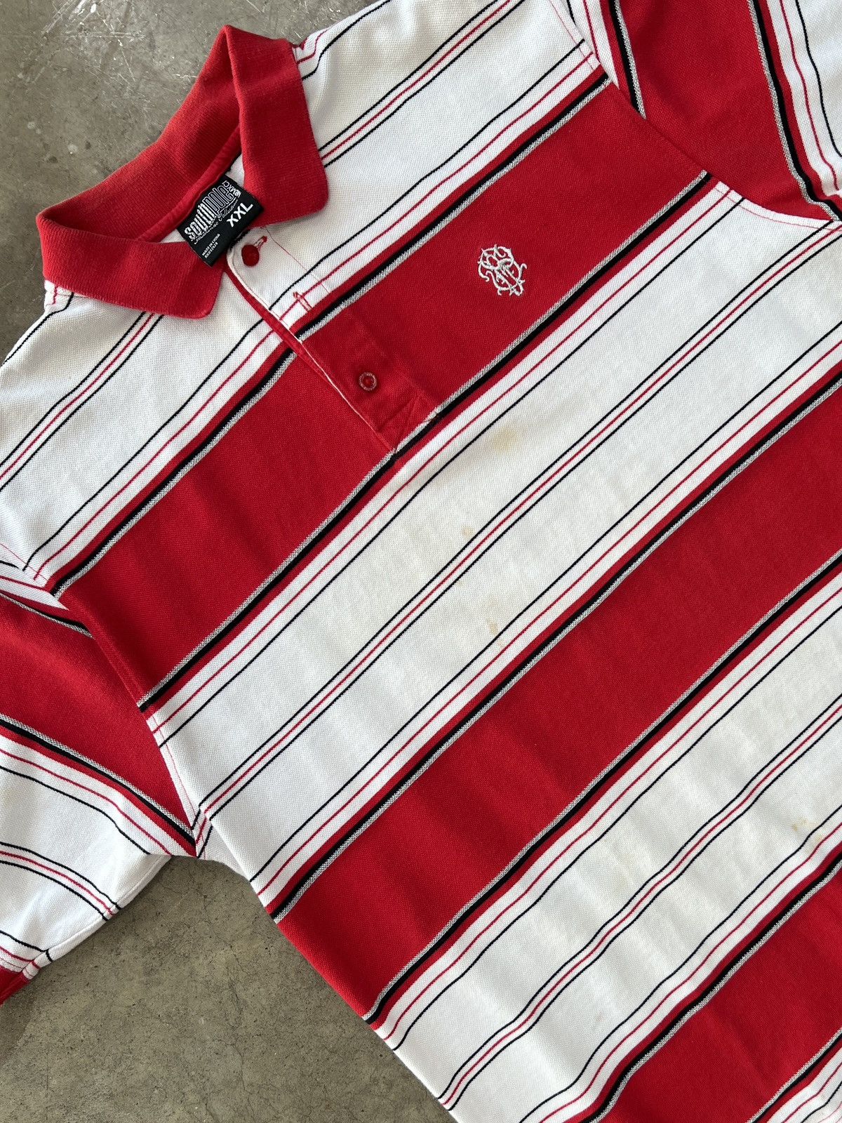 Southpole × Vintage Vintage Y2K South Pole Stripe Polo collared Shirt 2XL Size US XXL / EU 58 / 5 - 1 Thumbnail