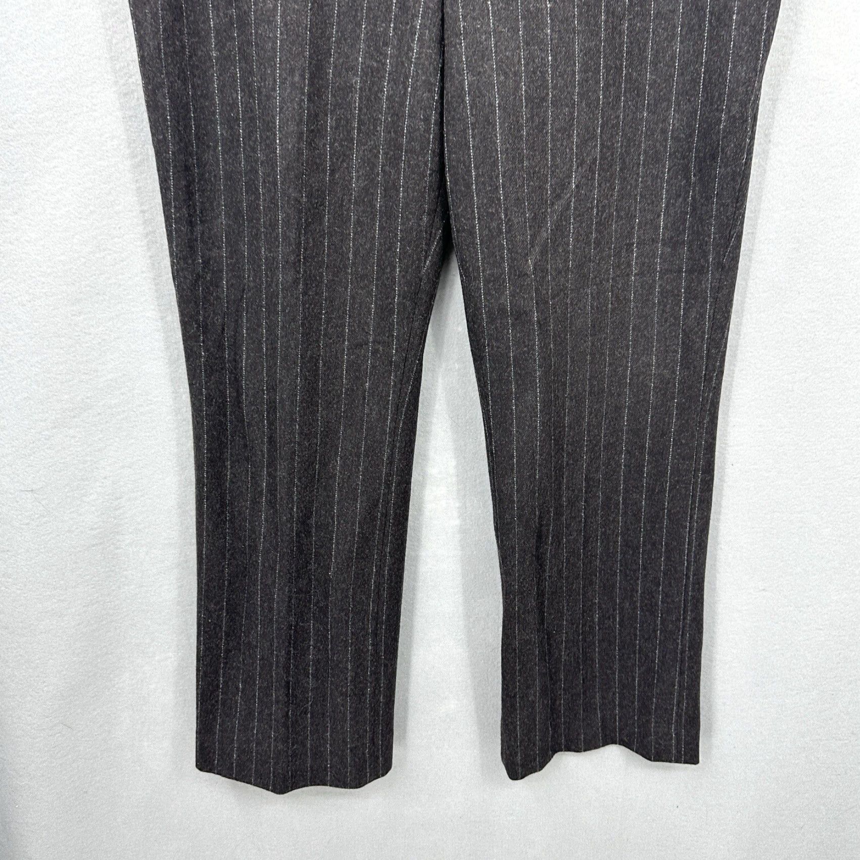 Akris AKRIS Pants Womens 12 Wool Pinstripe Side Zip Quiet Luxury for Bergdorf Goodman Size 34" / US 12 / IT 48 - 6 Thumbnail