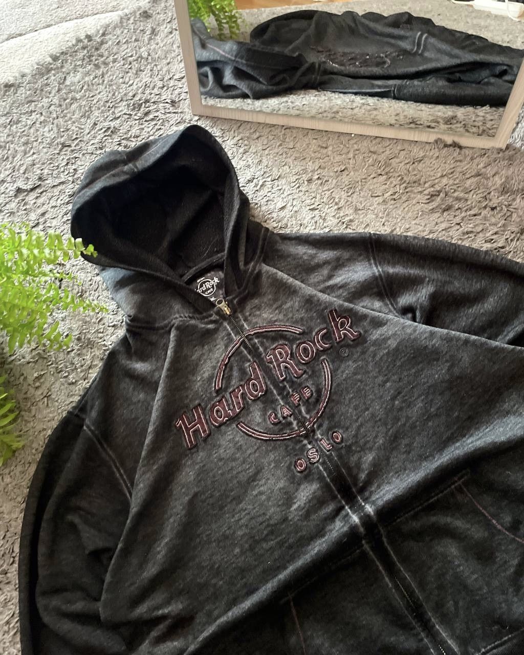 Hard Rock Cafe × Vintage 00s Hard Rock Cafe Oslo Zip Hoodie Streetwear Vintage Logo Size US XL / EU 56 / 4 - 3 Thumbnail