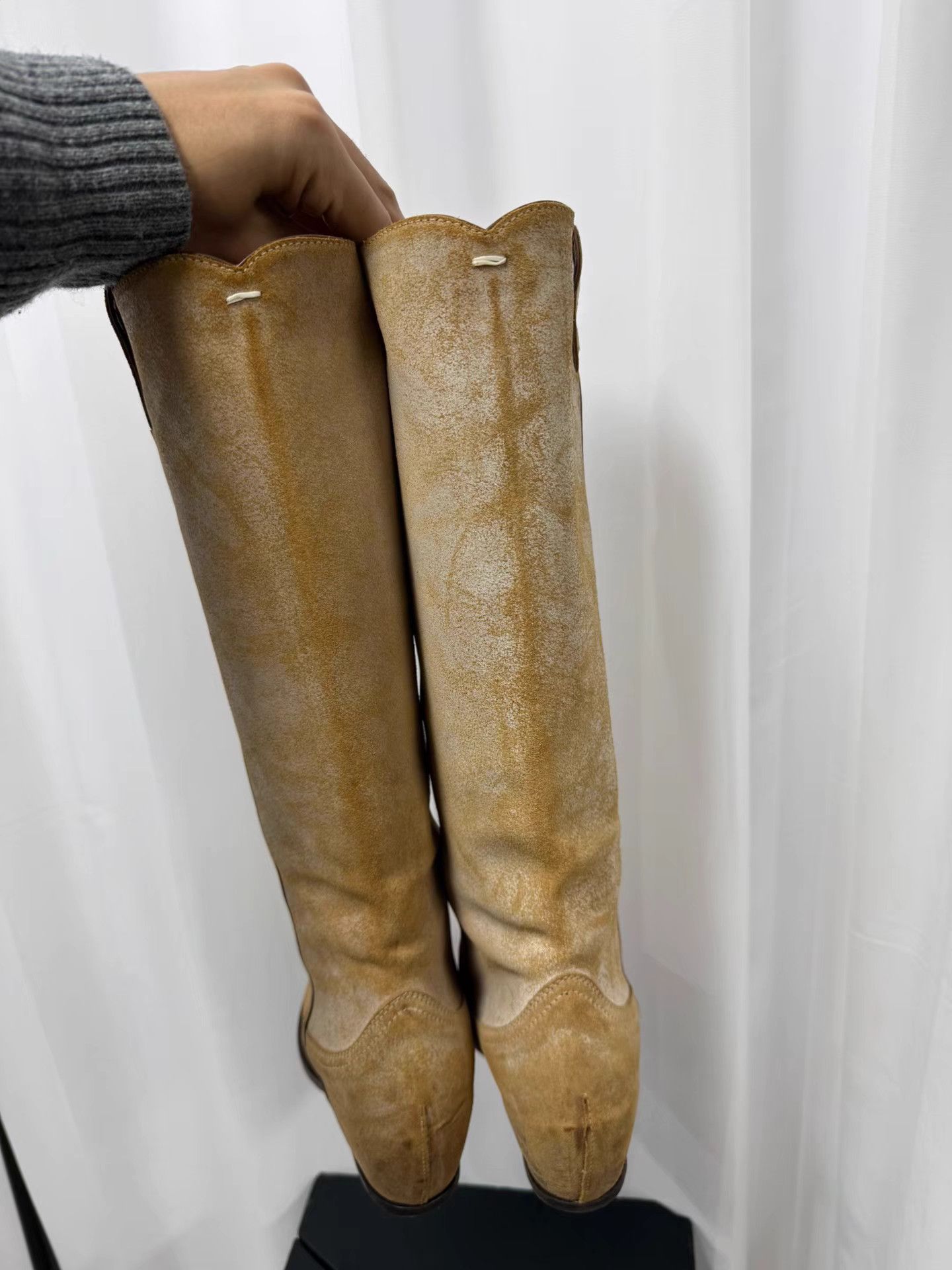 Maison Margiela Maison Margiela Suede High-Top Wedge Boots K20 Size US 7 / IT 37 - 4 Thumbnail