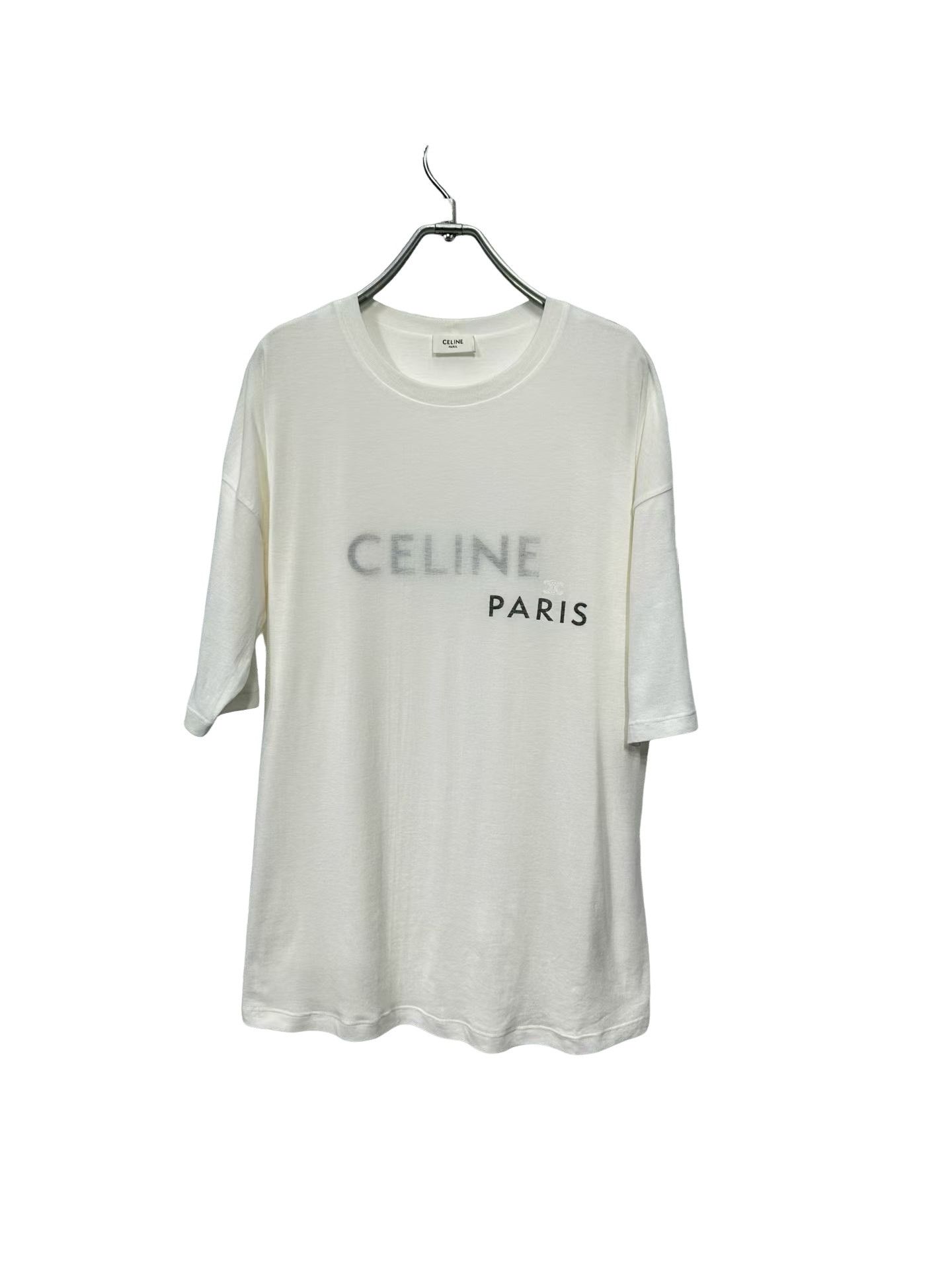 Celine Celine Logo Mesh T-Shirt US M Size US M / EU 48-50 / 2 - 1 Thumbnail