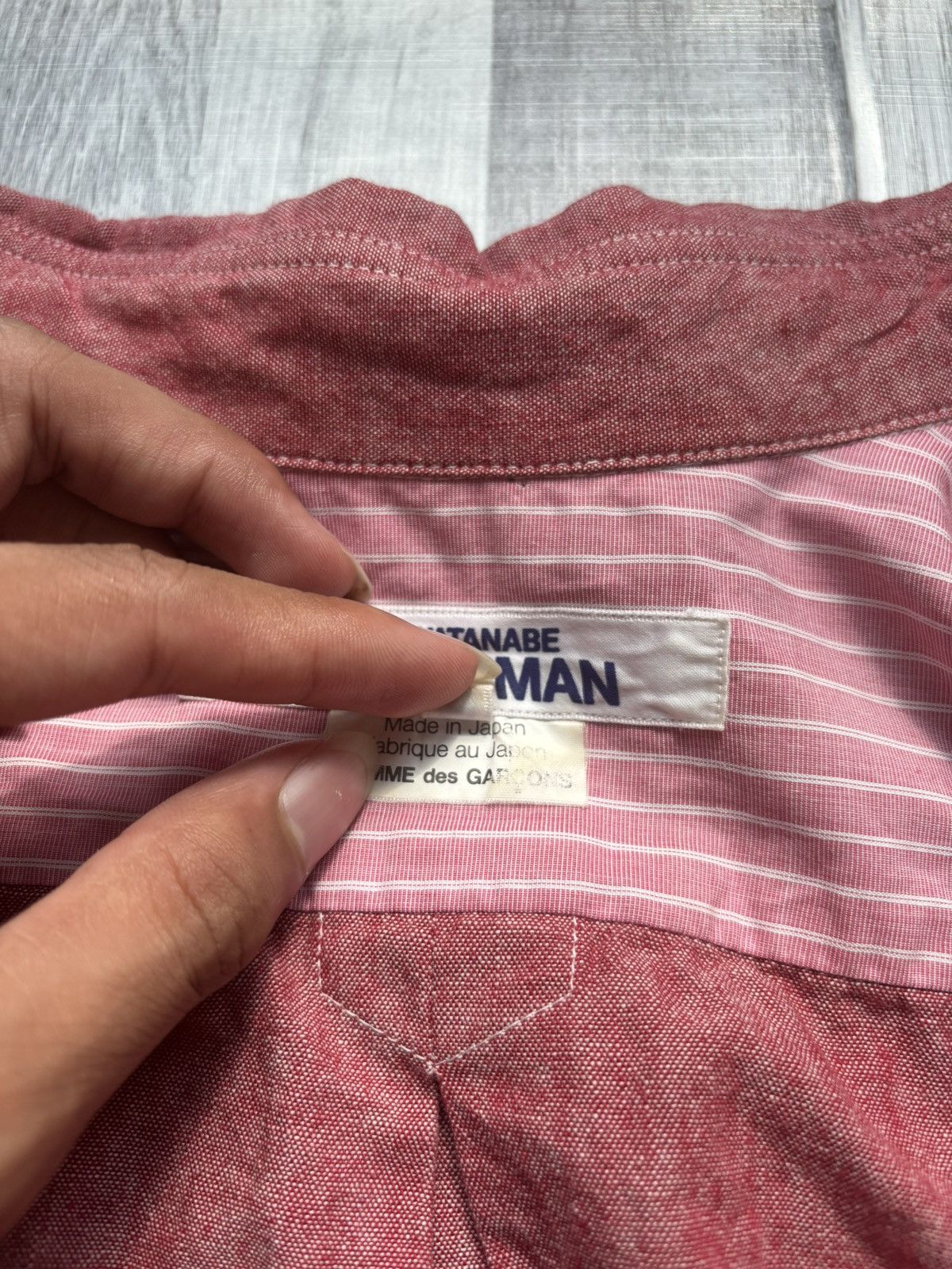 Comme des Garcons Junya Watanabe Man AD2010 Short Sleeve Pink BD Shirt Size US M / EU 48-50 / 2 - 4 Thumbnail