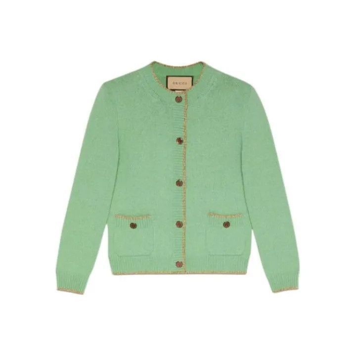 Gucci Gucci Green Long Sleeve Knit Cardigan-2507 Size XS / US 0-2 / IT 36-38 - 1 Thumbnail
