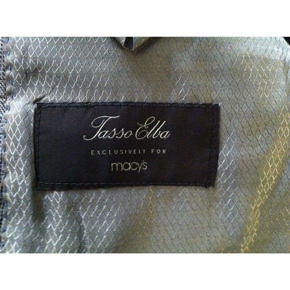 Tasso Elba TASSO ELBA MEN'S BROWN 100%WOOL SPORT COAT BLAZER SIZE: 46L Size 46L - 7 Thumbnail