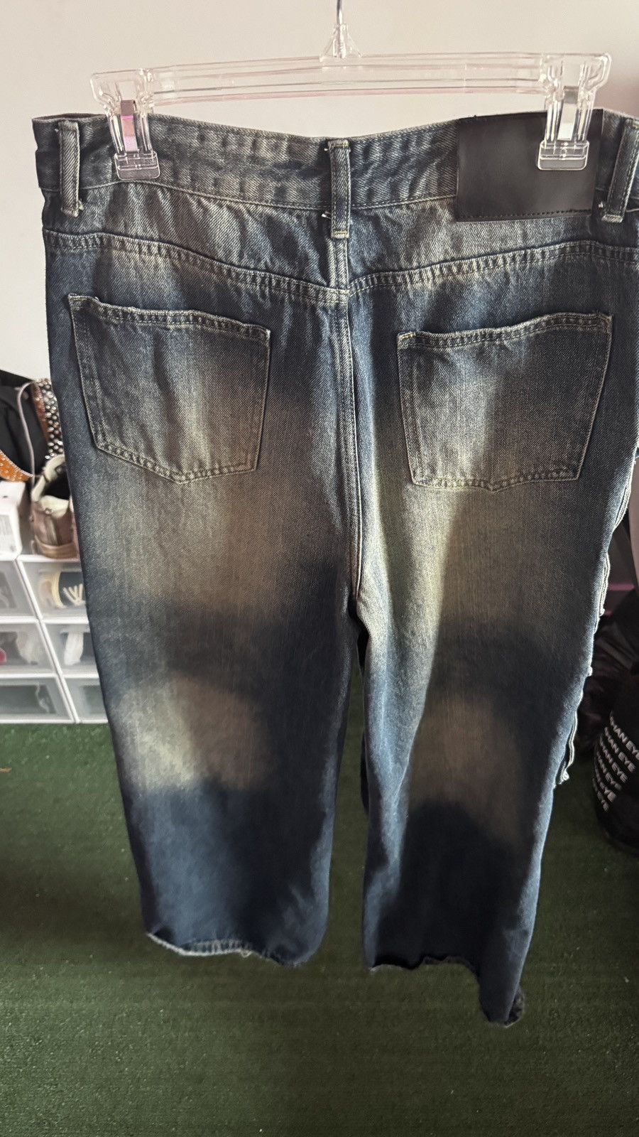 Other Cargo pocket acid wash jeans Size US 34 / EU 50 - 2 Thumbnail