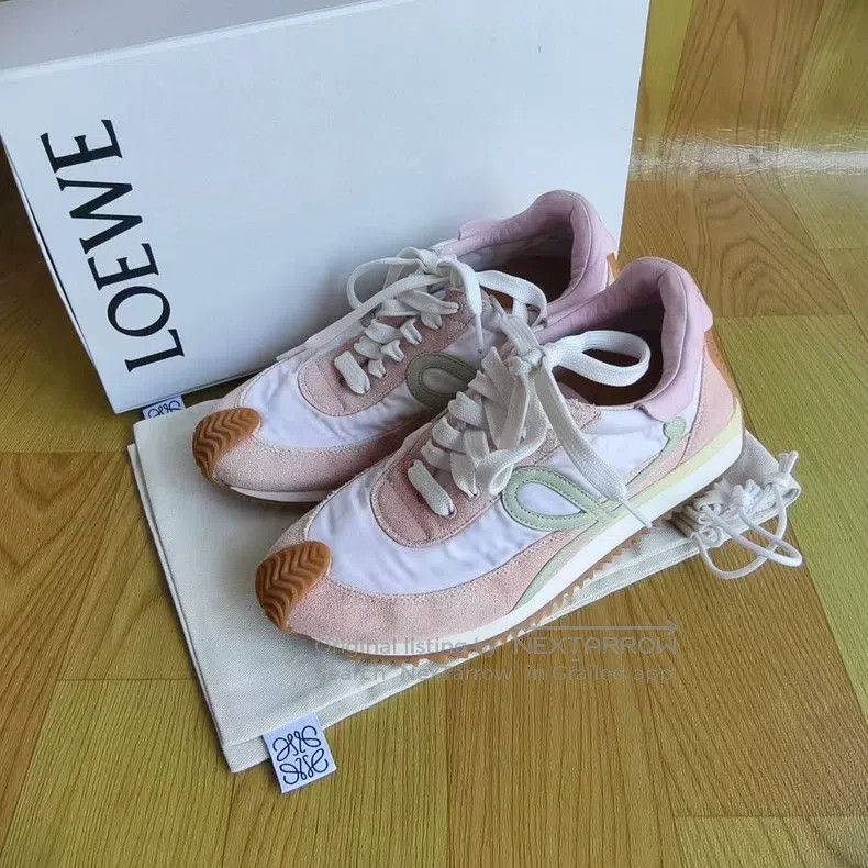 Loewe Nude Pink Round Toe Laced Training Shoes