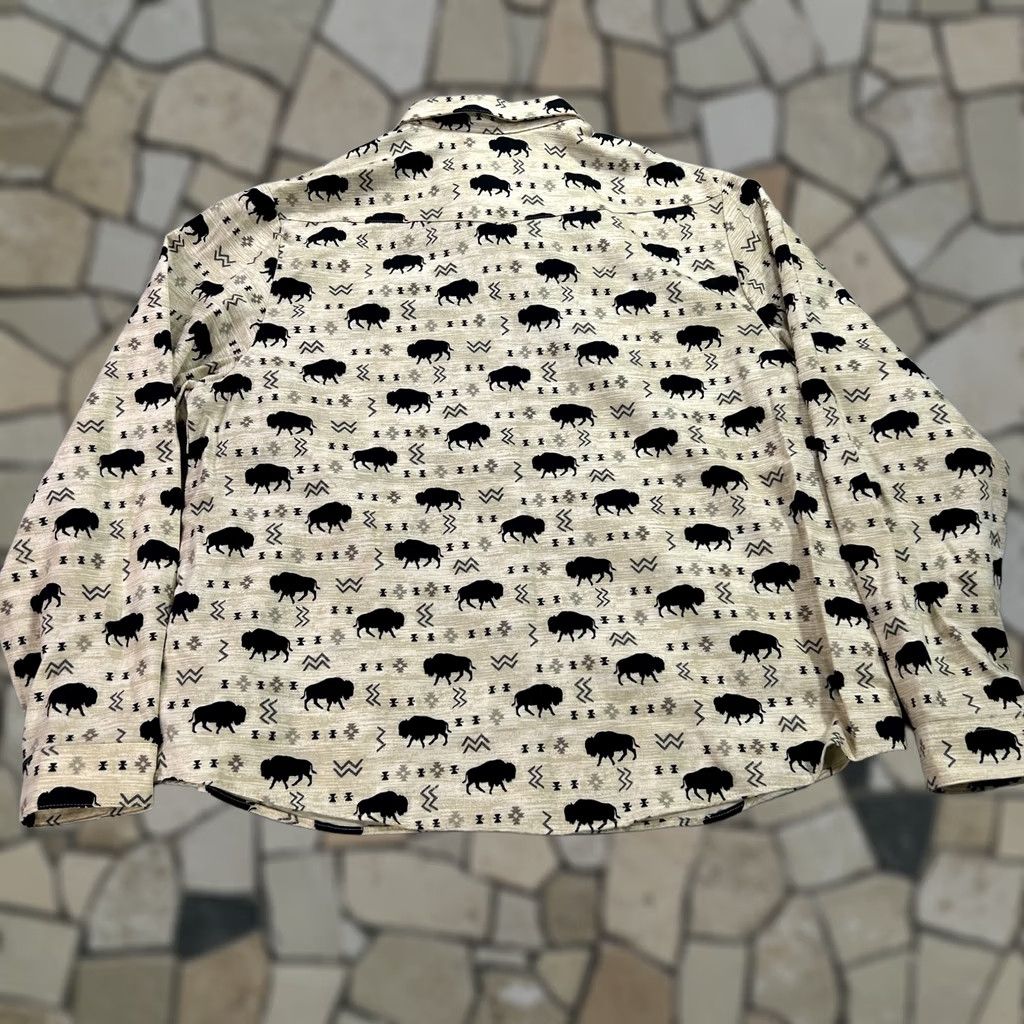 Brooks Brooks & Dunn Shirt Mens Large Beige Buffalo Print Western Snap Button USA Size US L / EU 52-54 / 3 - 1 Thumbnail