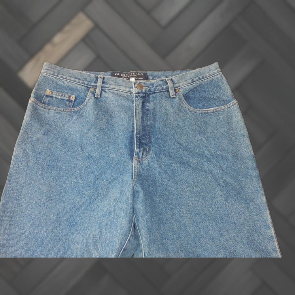 Guess VINTAGE GUESS Men's Denim Jeans Jeans 38 Regular Blue Straight 37x33 Mens Size US 38 / EU 54 - 1 Thumbnail