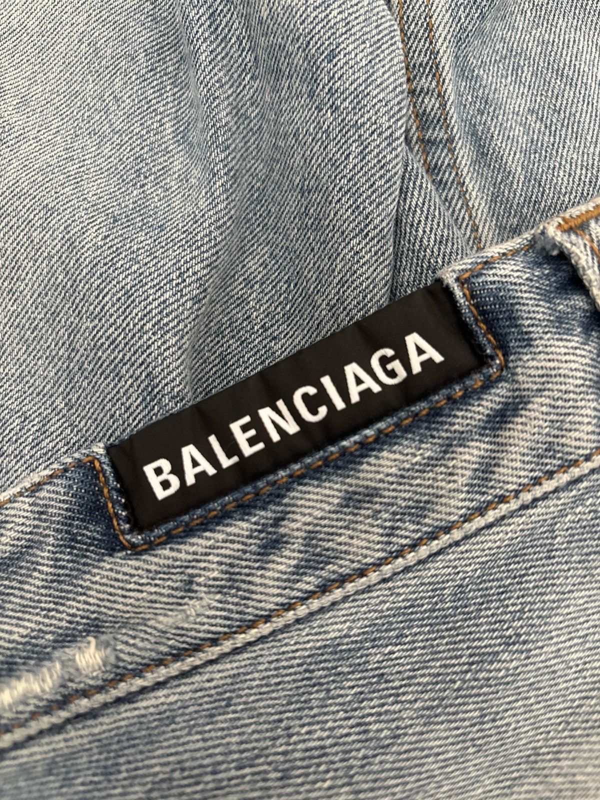 Balenciaga Baggy Denim Pullup Jeans