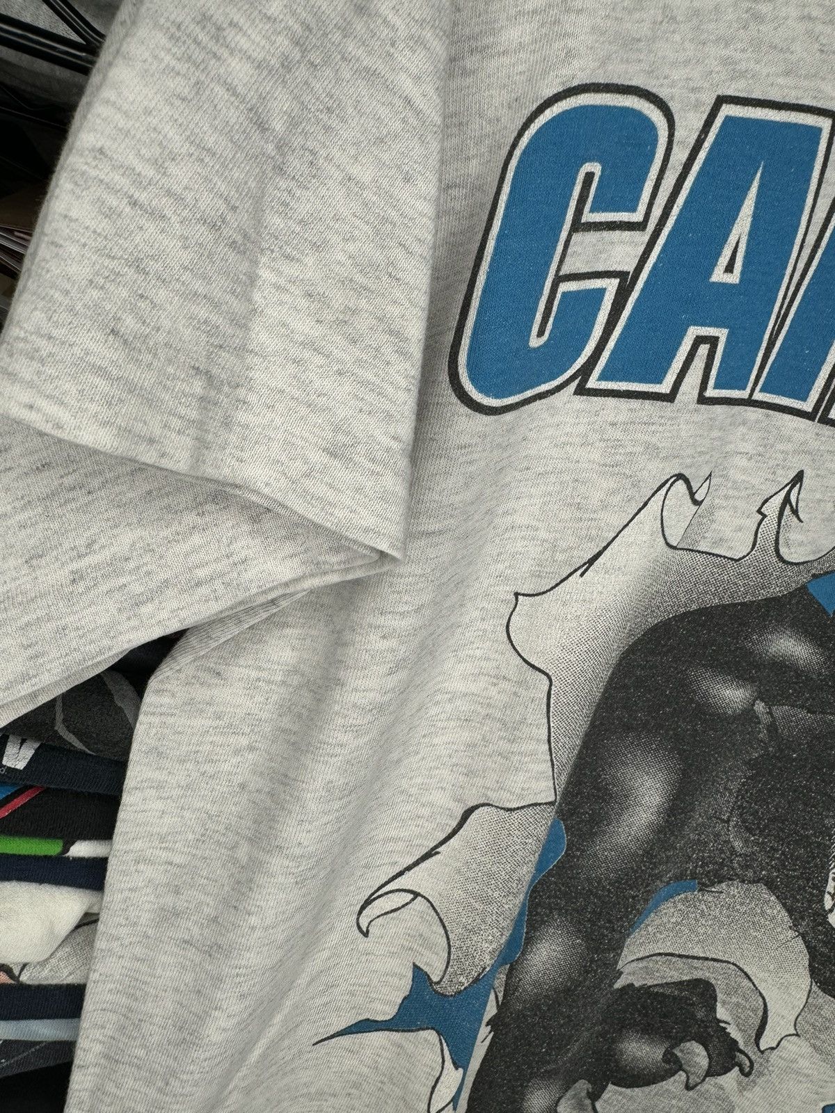 NFL × Nutmeg × Vintage Vintage 1993 Carolina Panthers Nutmeg Mills Breakthrough Tee Size US L / EU 52-54 / 3 - 4 Thumbnail