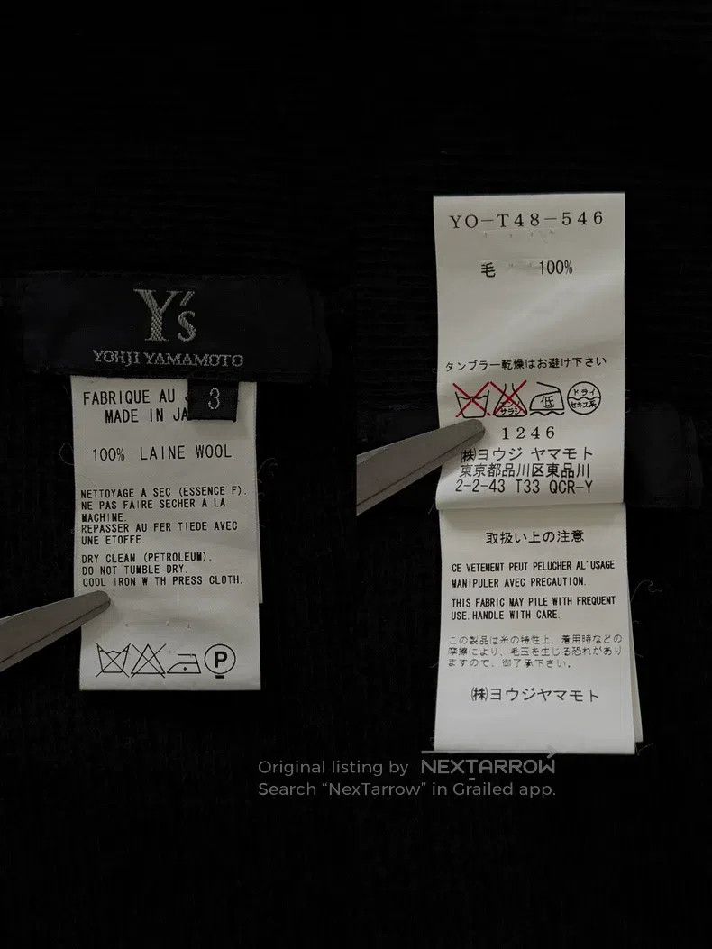 Yohji Yamamoto Yohji Yamamoto size 3 16SS Show Shaped Rib Collar Wool Card Size L / US 10 / IT 46 - 9 Thumbnail