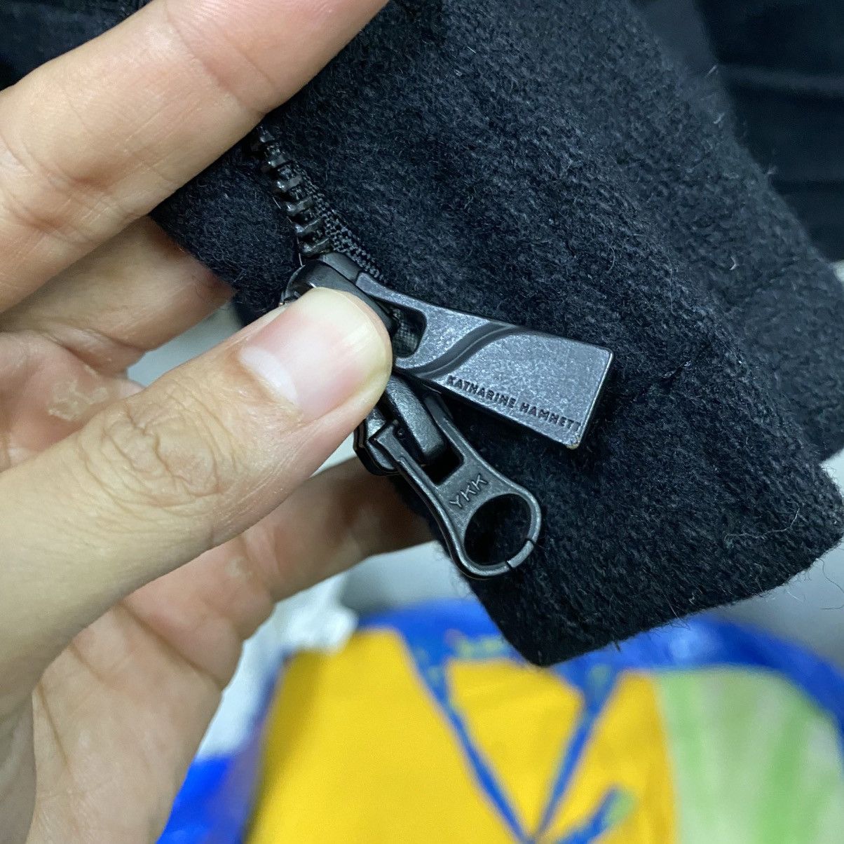 Katharine Hamnett London 🥷🏿Katharine Hamnett London Black Wool Duffle Coat (M) Size US M / EU 48-50 / 2 - 12 Thumbnail