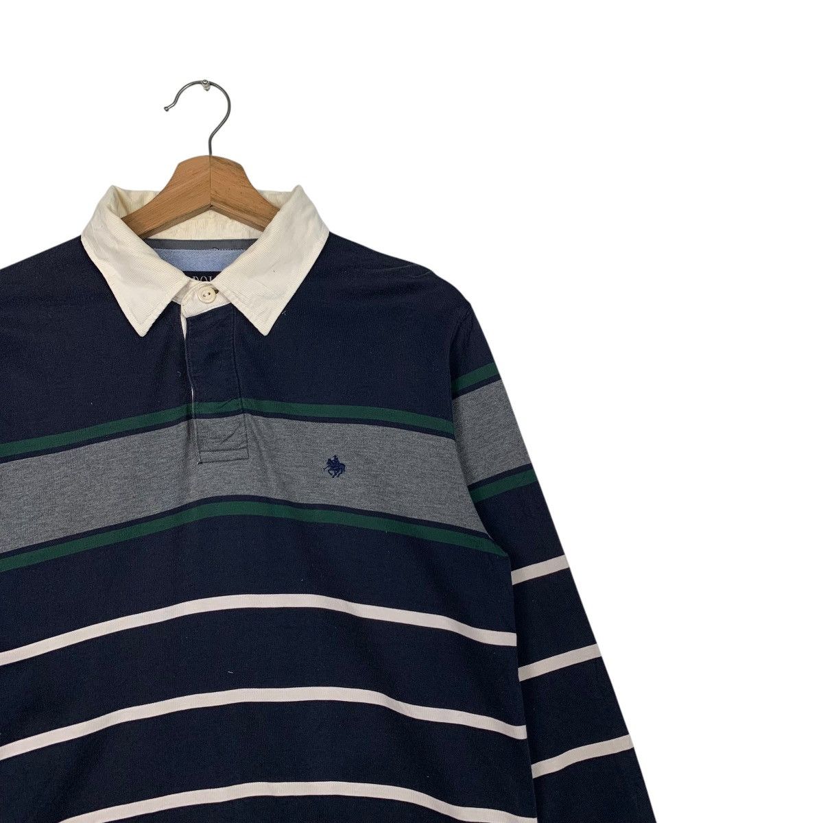 Japanese Brand POLO BRITISH Striped Long Sleeve Polo Shirt #2610-C117 Size US M / EU 48-50 / 2 - 5 Thumbnail