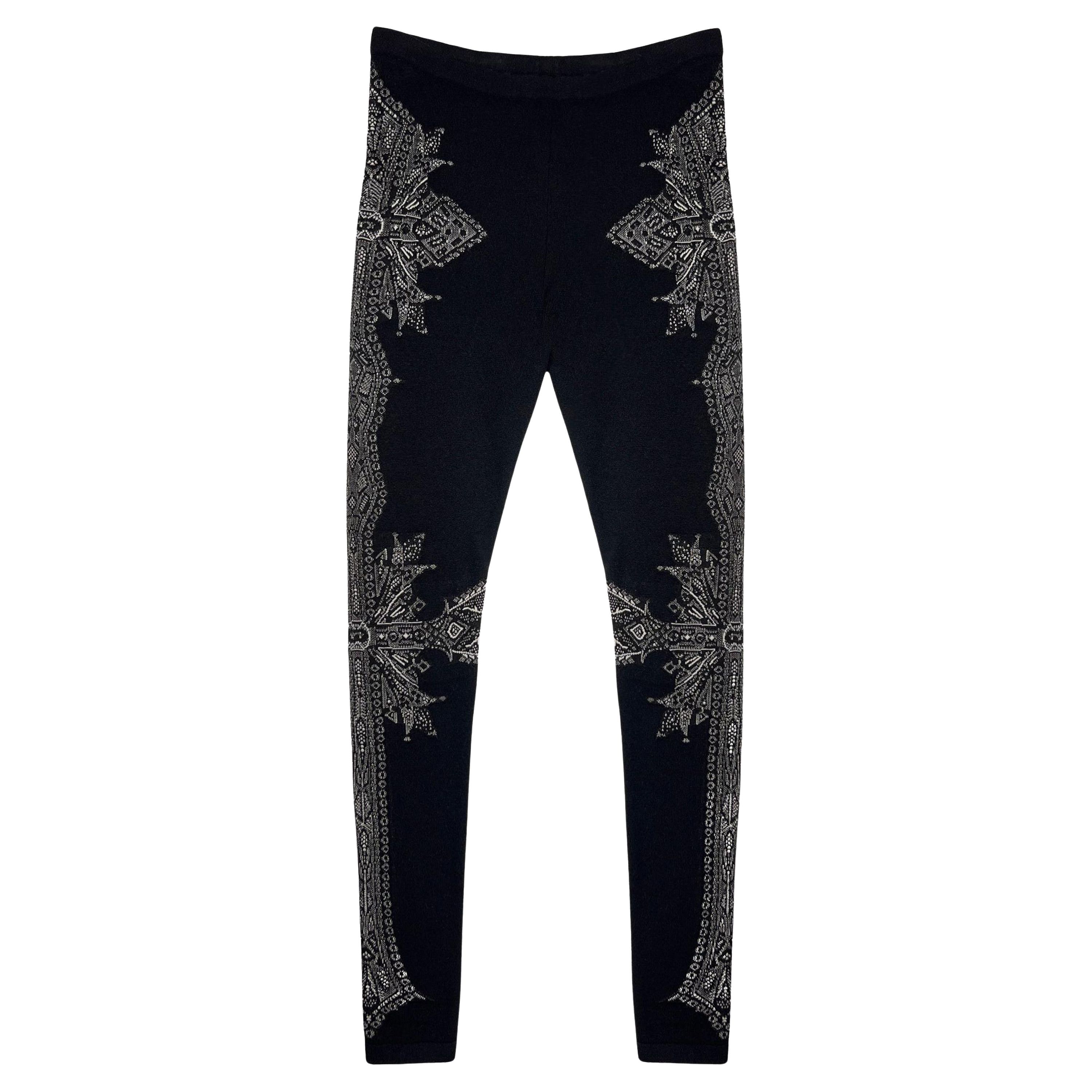 Alexander McQueen Rare Alexander McQueen FW2010 Black Wool Cross Leggings Size 25" / US 0 / IT 36 - 3 Thumbnail