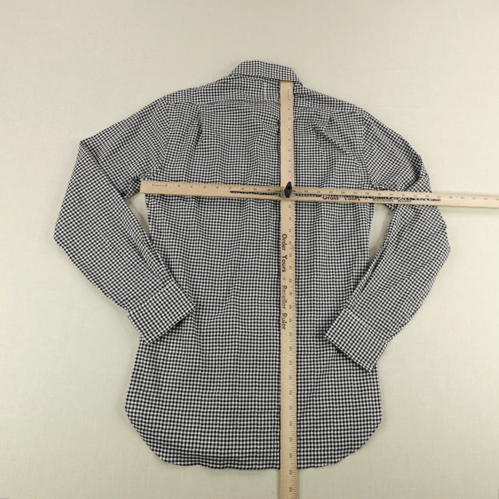 Polo Ralph Lauren VINTAGE Polo Ralph Lauren Shirt Small Black Plaid Slim Fit Cotton Stretch Long Sleeve Button-Up Mens Size US S / EU 44-46 / 1 - 6 Thumbnail