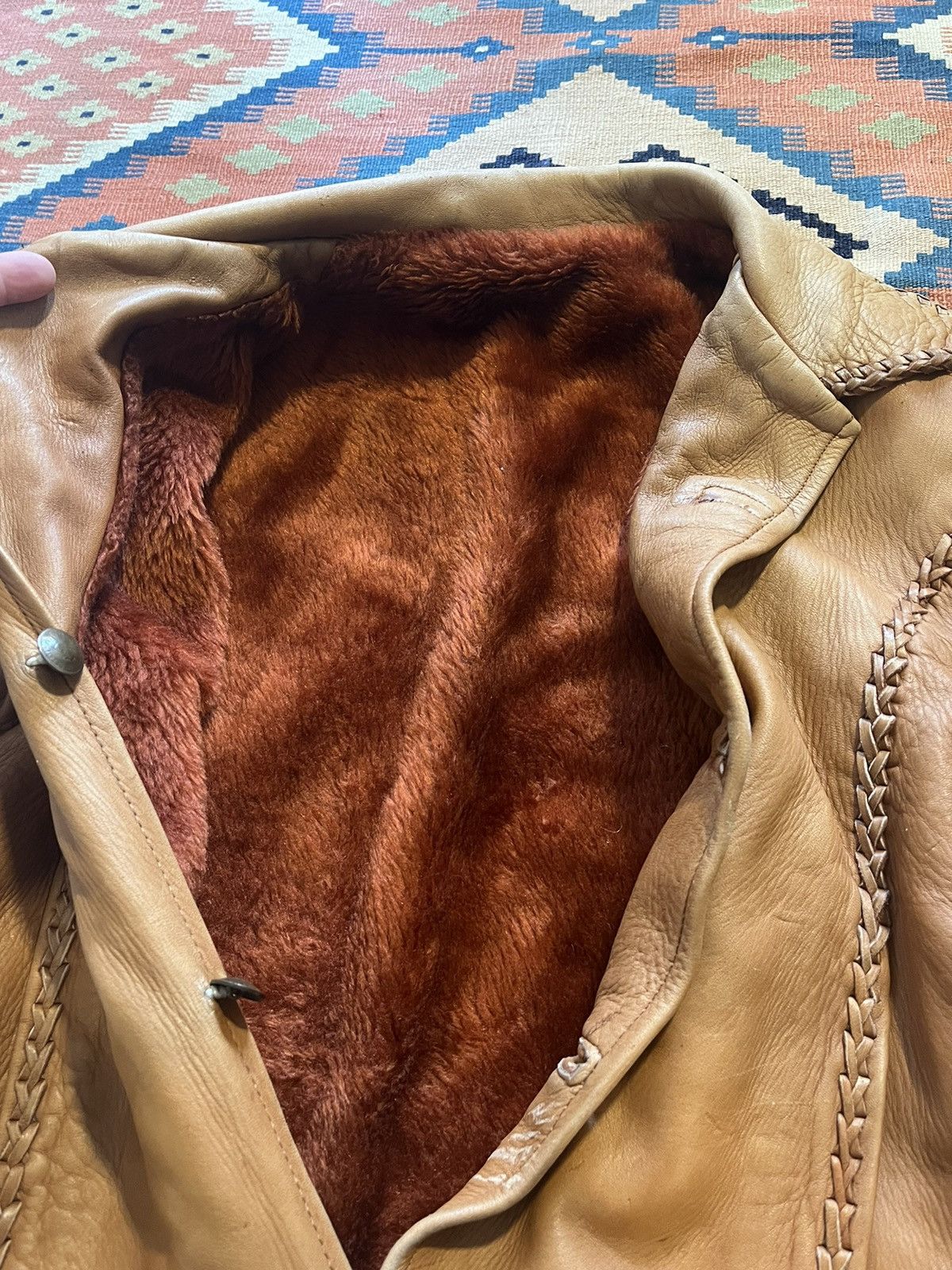 Vintage cropped leather jacket cowboy calf skin RARE 50’s western Size US S / EU 44-46 / 1 - 7 Thumbnail