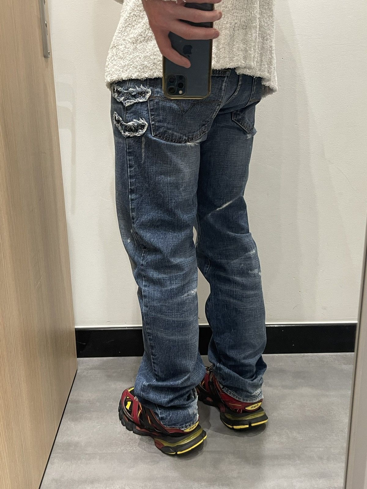 Versace Versace Jeans Couture Distressed Light Indigo Denim Pants Size US 32 / EU 48 - 7 Thumbnail